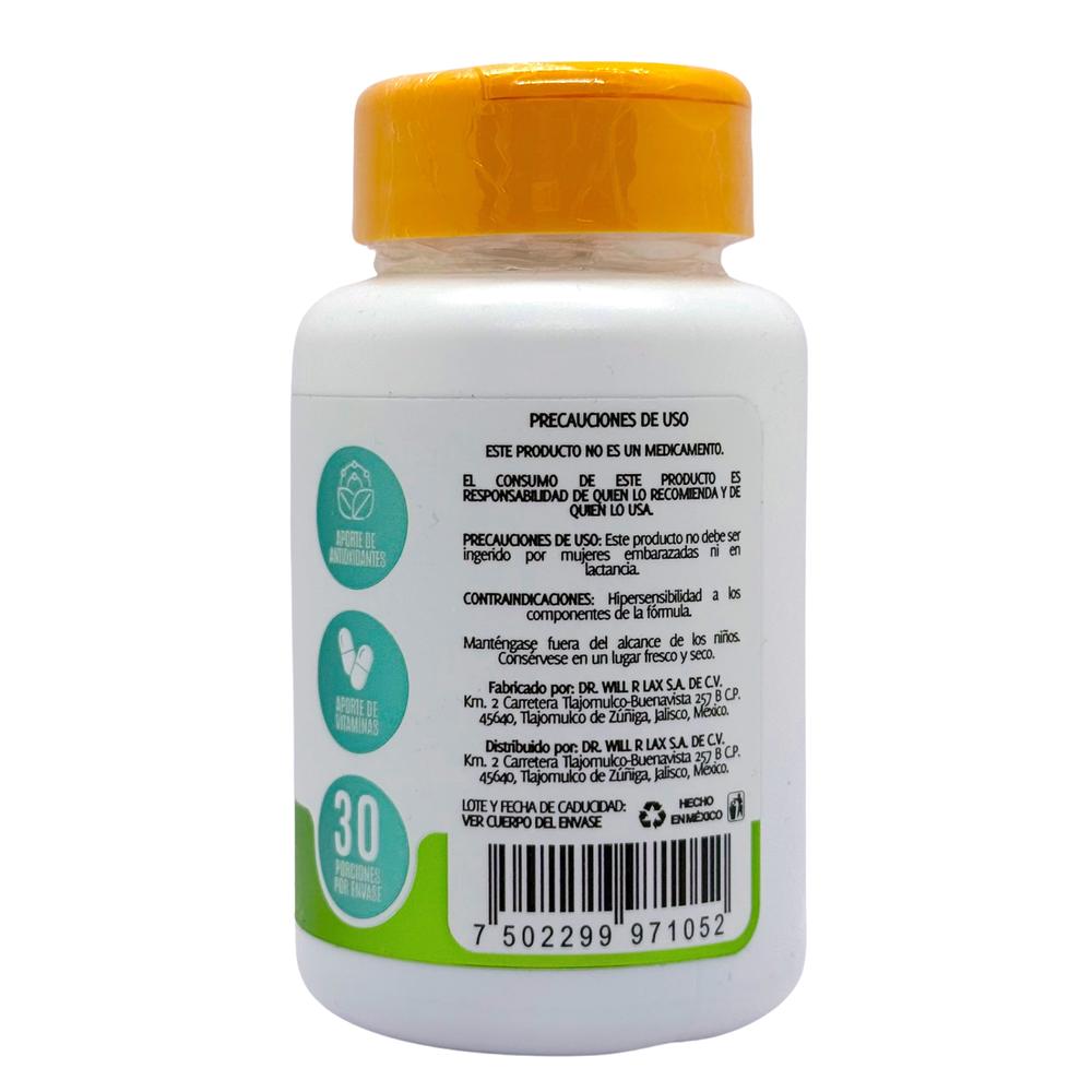 Foto 3 pulgar | Alga Spirulina 60 Tabletas de 400 Mg Snatural