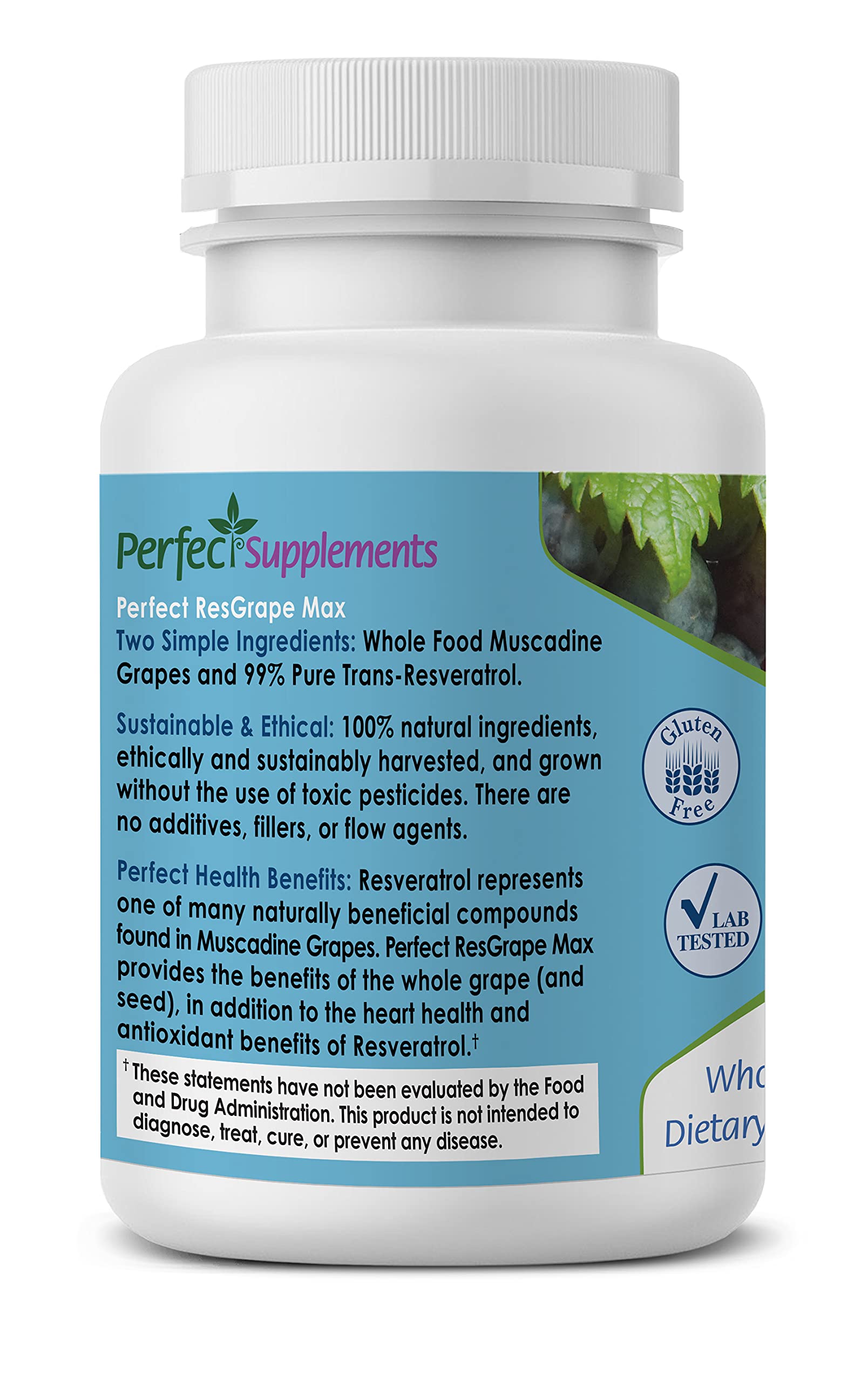 Foto 4 pulgar | Suplemento Perfect Resgrape Max 60 Cápsulas 99% Trans-resveratrol - Venta Internacional.