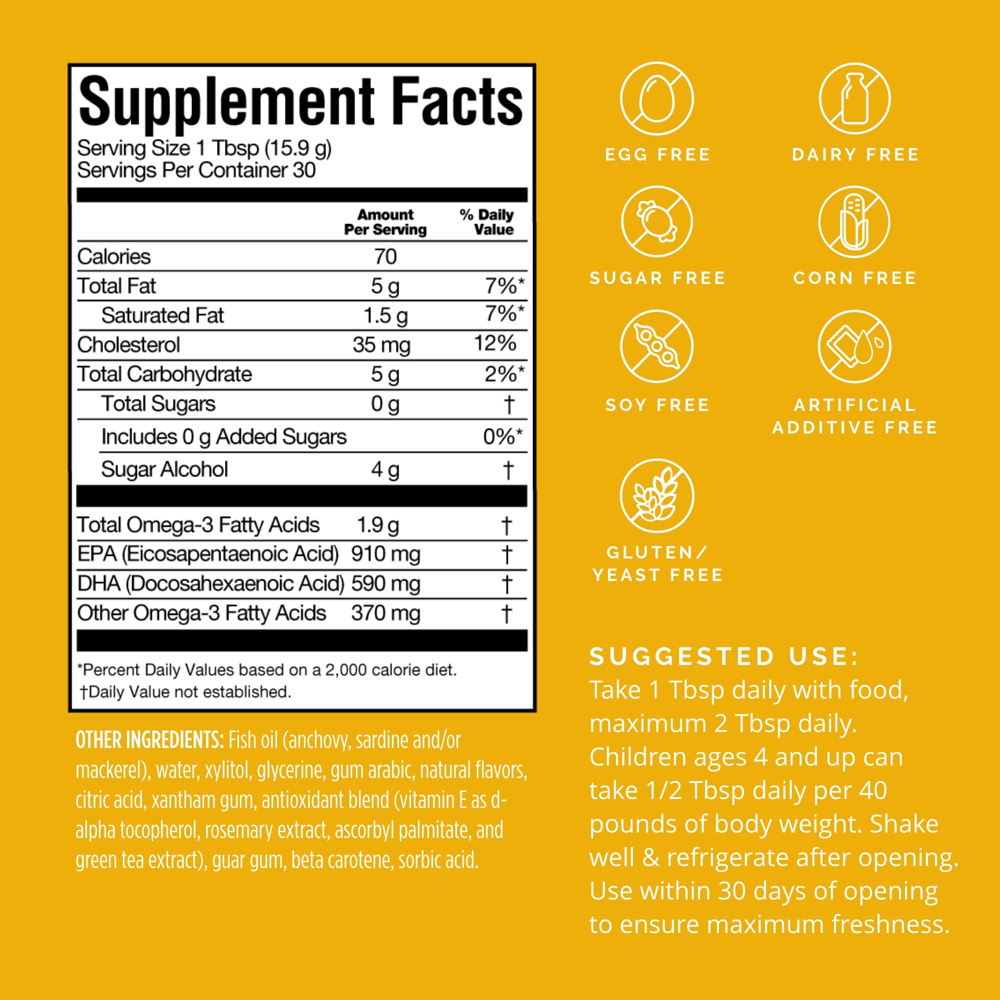 Foto 2 | Suplemento Brainmd Dr. Amen Omega-3 Power Squeeze De 500 Ml - Venta Internacional.