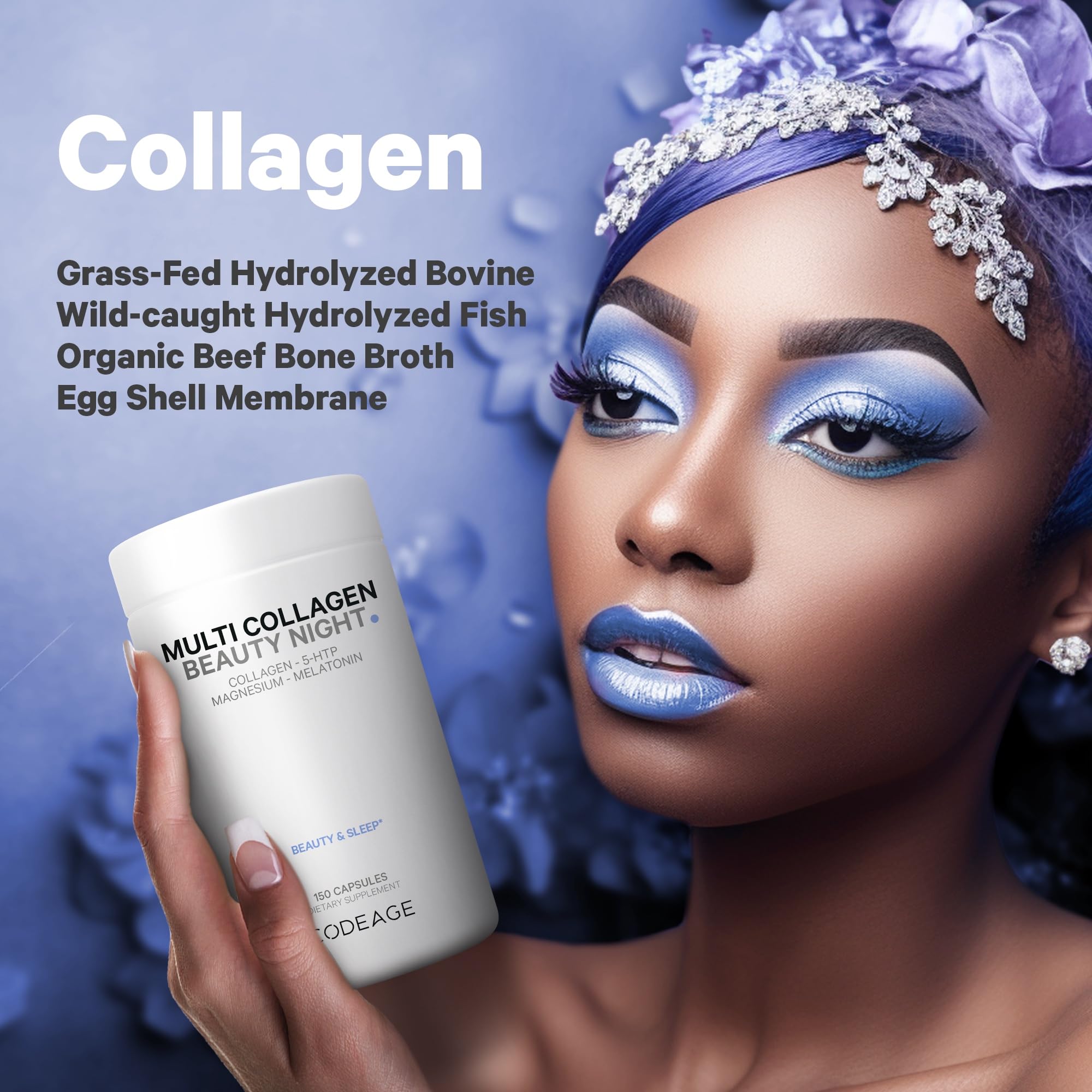 Foto 6 pulgar | Suplemento Codeage Multi Collagen Beauty Night 150 Cápsulas - Venta Internacional.