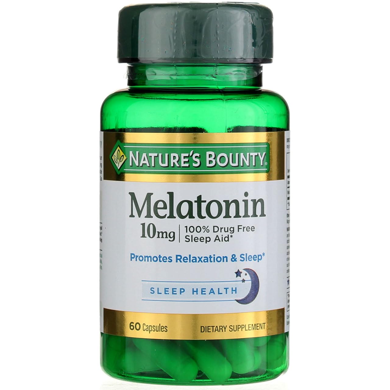 Foto 2 pulgar | Suplemento De Melatonina Nature's Bounty, Cápsulas De 10 Mg, 60 - Venta Internacional.
