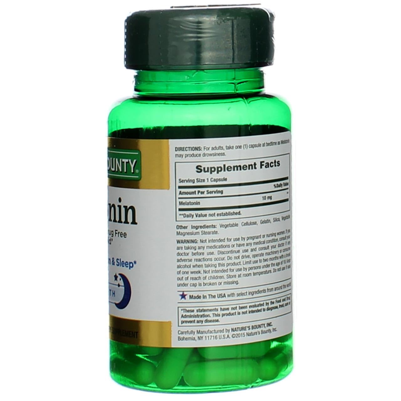 Foto 4 pulgar | Suplemento De Melatonina Nature's Bounty, Cápsulas De 10 Mg, 60 - Venta Internacional.