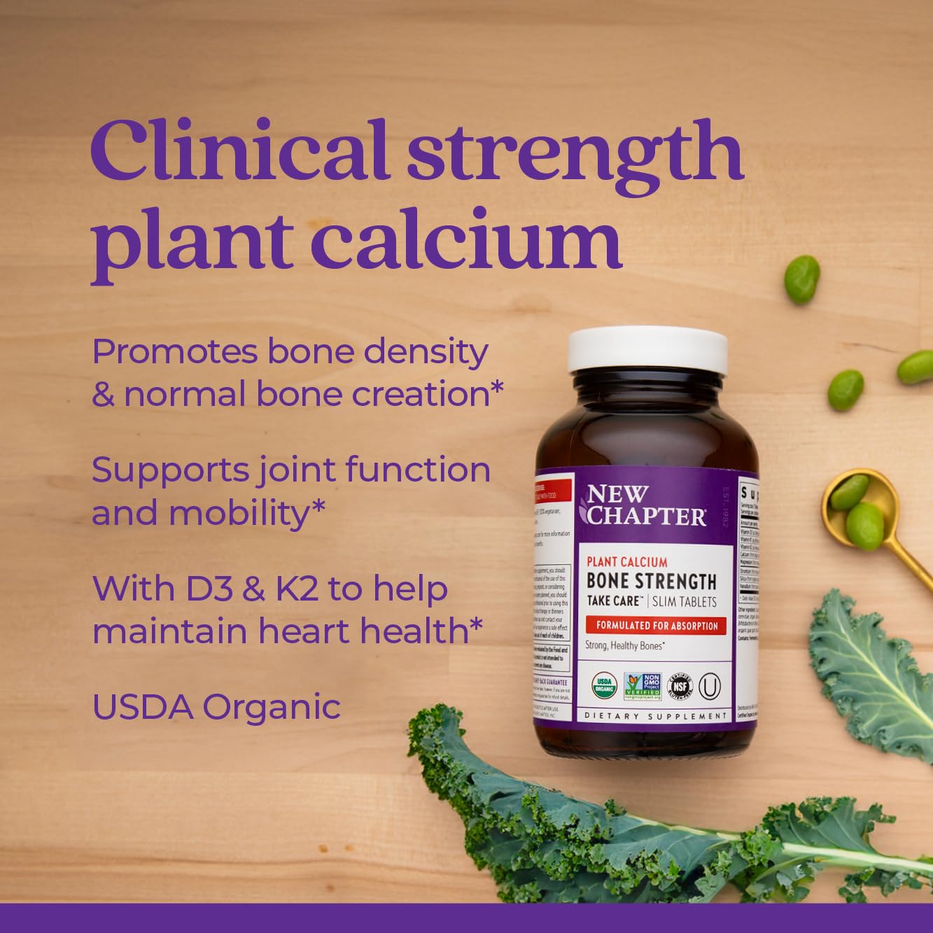 Foto 4 pulgar | Suplemento New Chapter Calcium Bone Strength 60 Comprimidos - Venta Internacional.