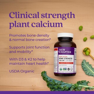 Foto 3 | Suplemento New Chapter Calcium Bone Strength 60 Comprimidos - Venta Internacional.