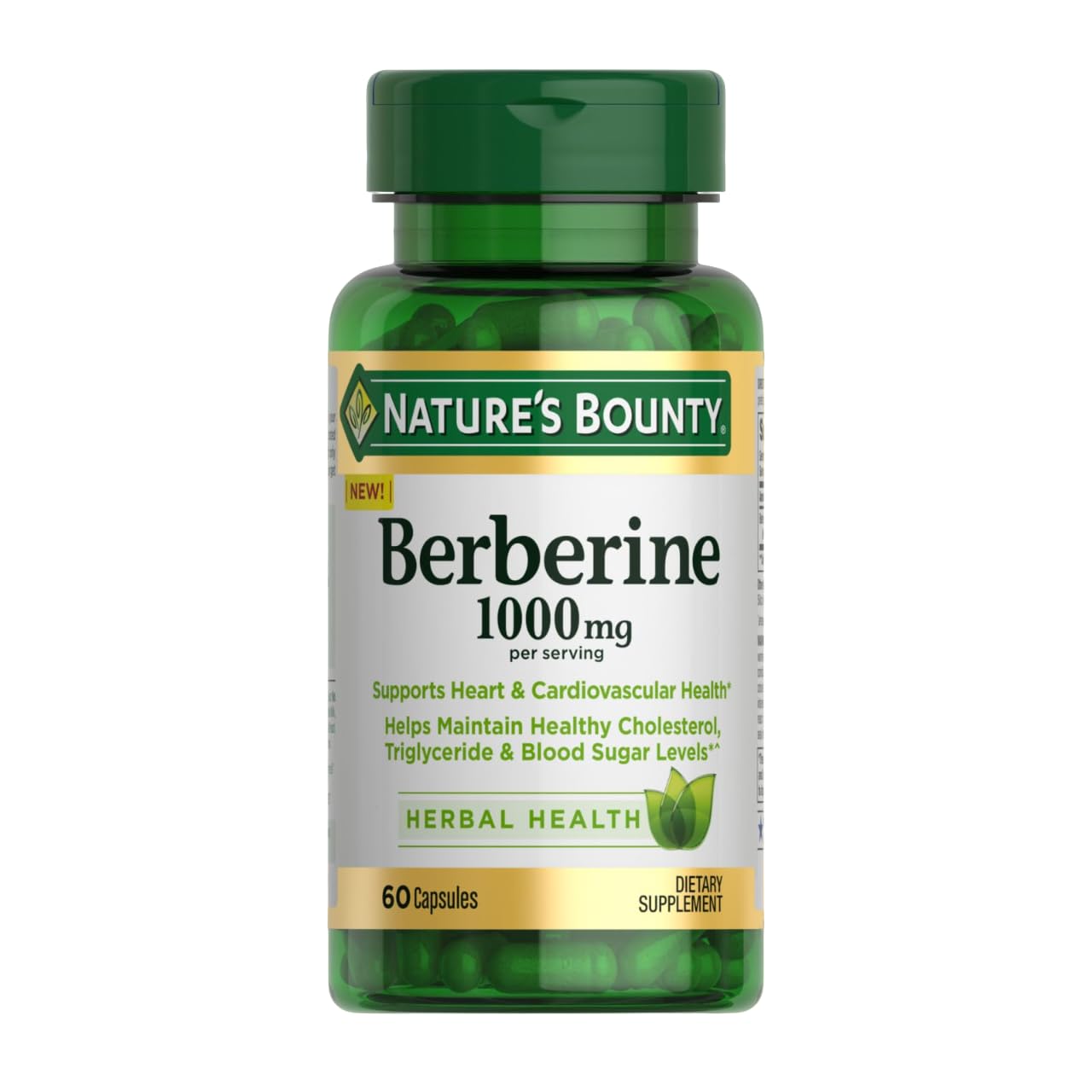 Foto 2 pulgar | Suplemento Nature's Bounty Berberine 1000 Mg 60 Cápsulas - Venta Internacional.