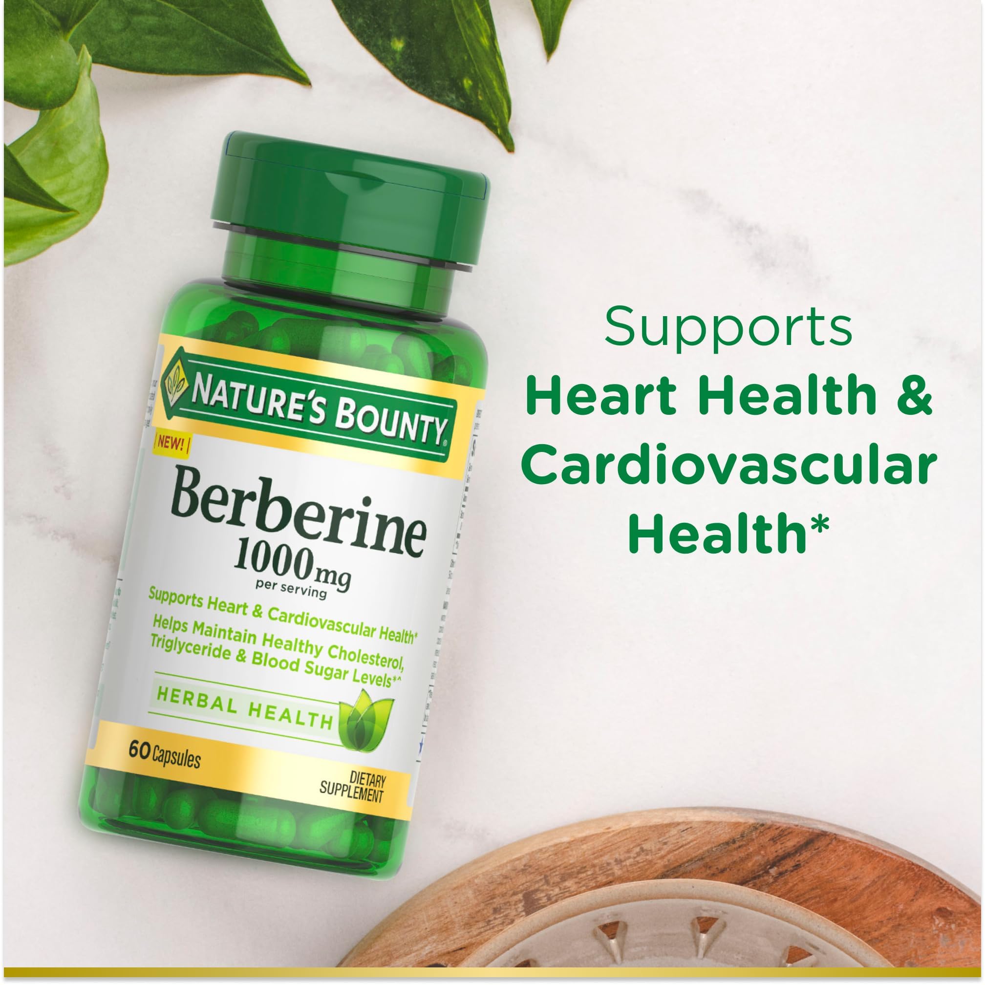 Foto 5 pulgar | Suplemento Nature's Bounty Berberine 1000 Mg 60 Cápsulas - Venta Internacional.