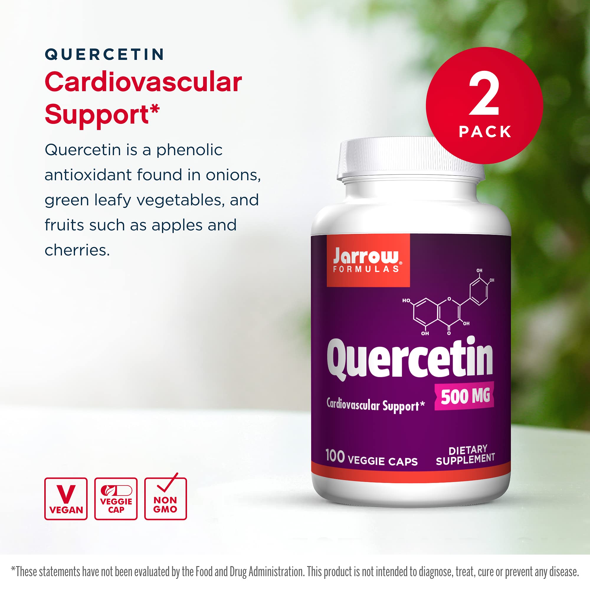 Foto 3 | Suplemento De Quercetina De Jarrow Formulas, 500 Mg, 100 Cápsulas Vegetarianas, X2 - Venta Internacional.