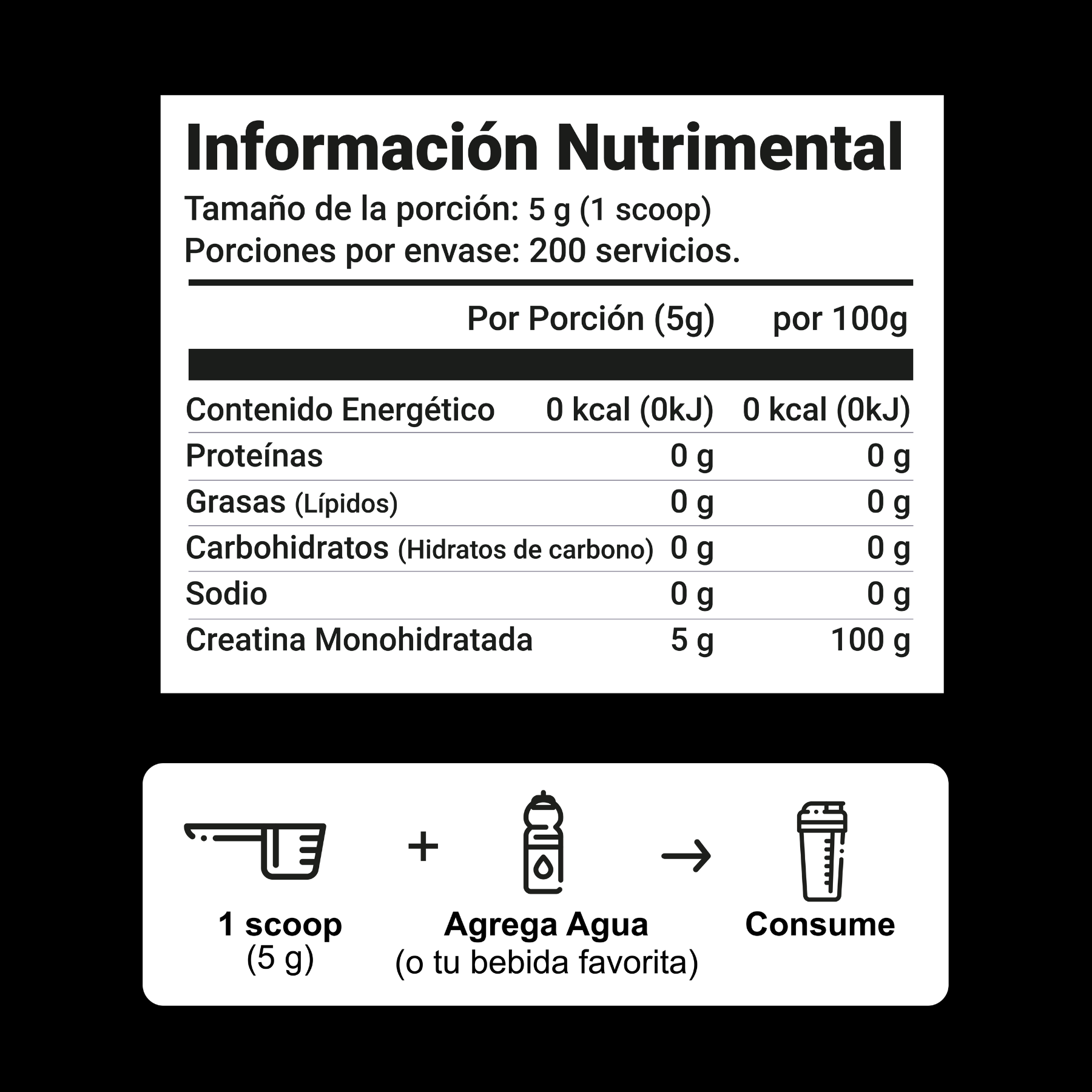 Foto 5 pulgar | Creatina Monohidratada Valara 1 Kg Máxima Pureza 200 Servicios