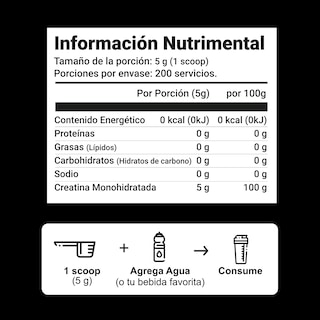 Foto 4 | Creatina Monohidratada Valara 1 Kg Máxima Pureza 200 Servicios