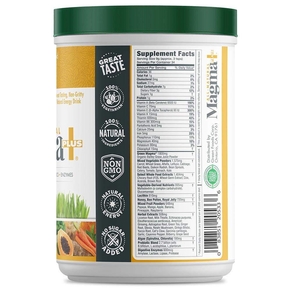 Foto 4 pulgar | Suplemento Magma Plus En Polvo De 325 Ml De Green Foods - Venta Internacional.
