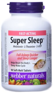 Foto 1 | Suplemento Webber Naturals Super Sleep Melatonina Más L-teanina Y 5-htp 90 Comprimidos - Venta Internacional.