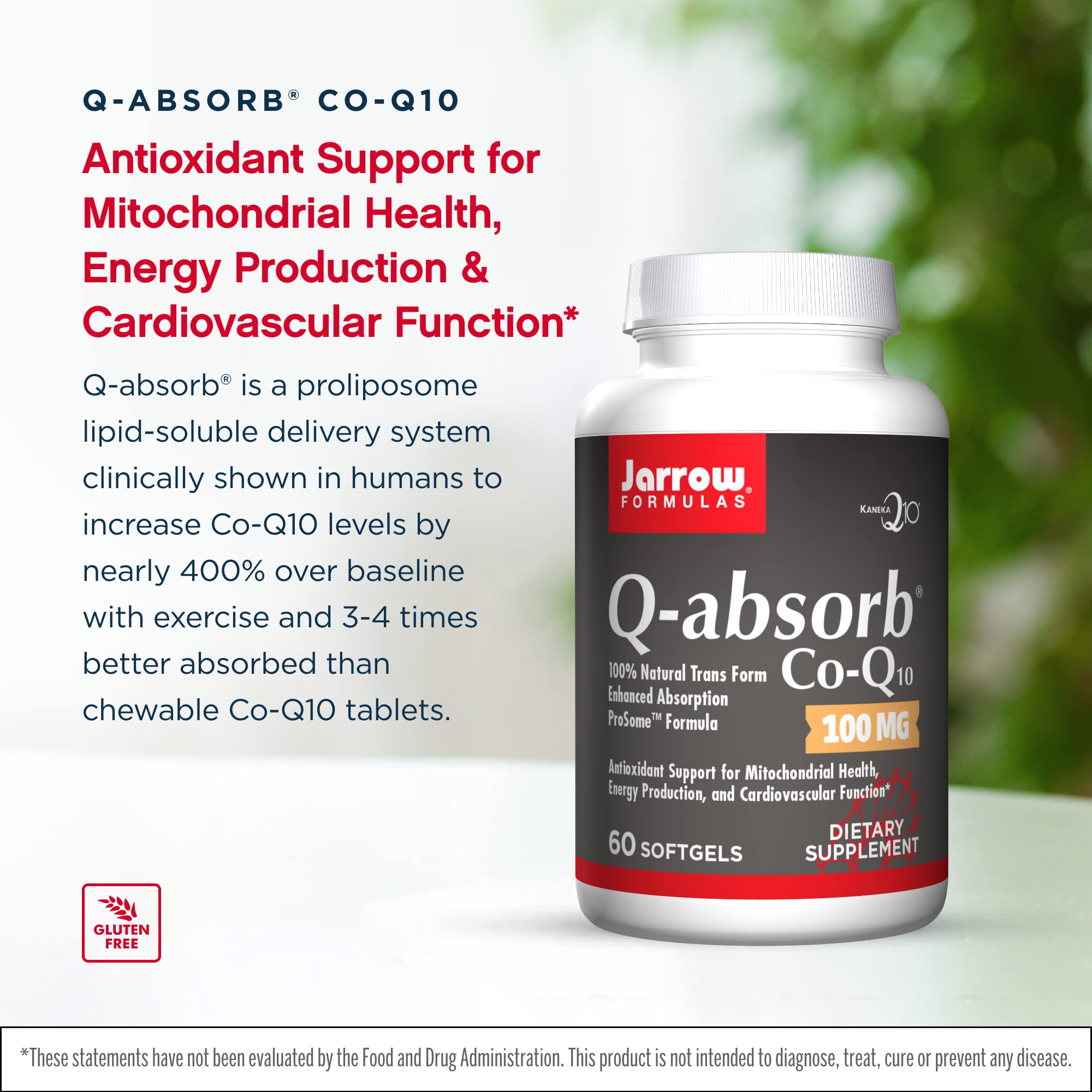 Foto 4 pulgar | Suplemento Q-absorb Co-q10 De Jarrow Formulas, 100 Mg X 60 Cápsulas Blandas - Venta Internacional.