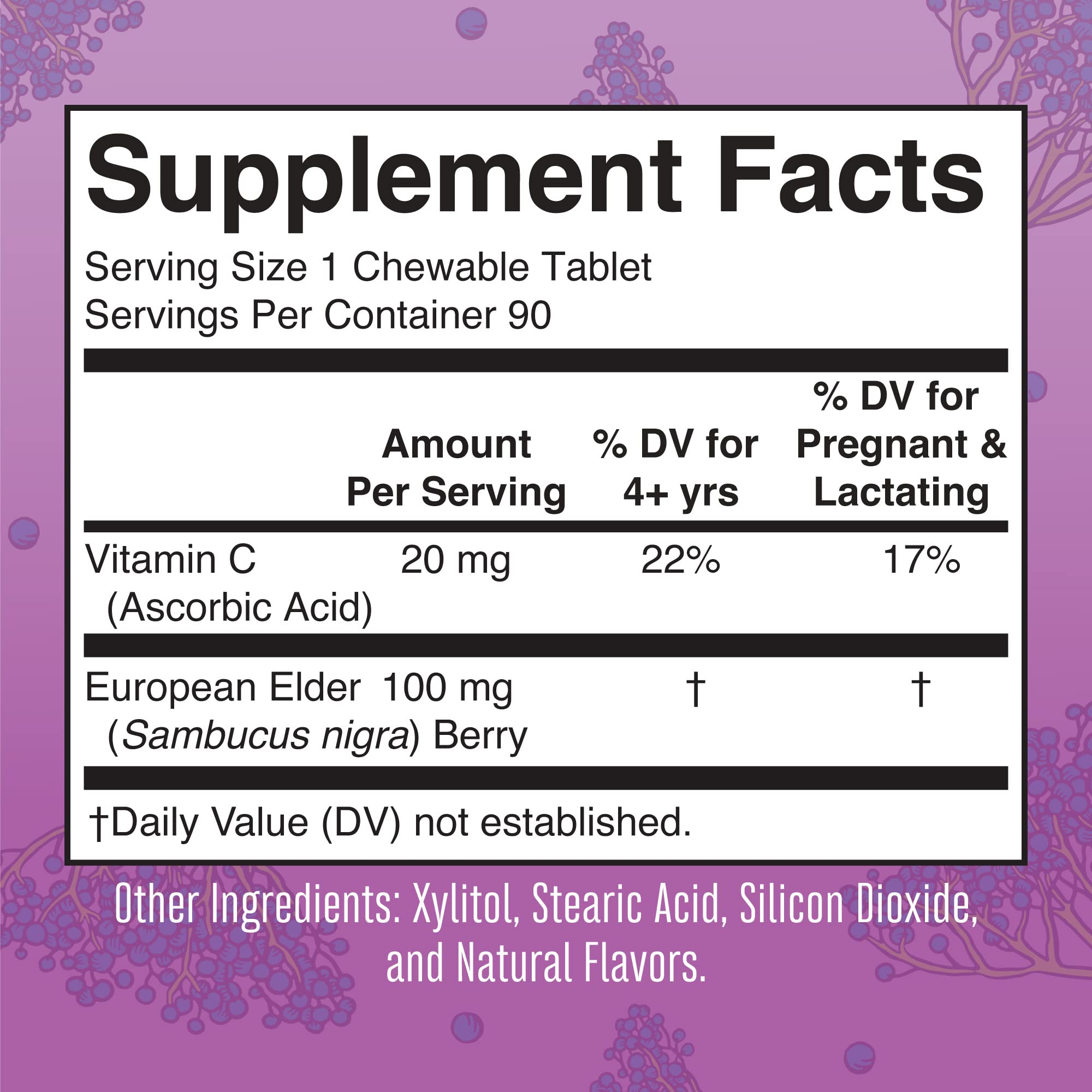 Foto 5 pulgar | Tabletas Masticables Maryruth's Elderberry + Vitamin C 90s - Venta Internacional.