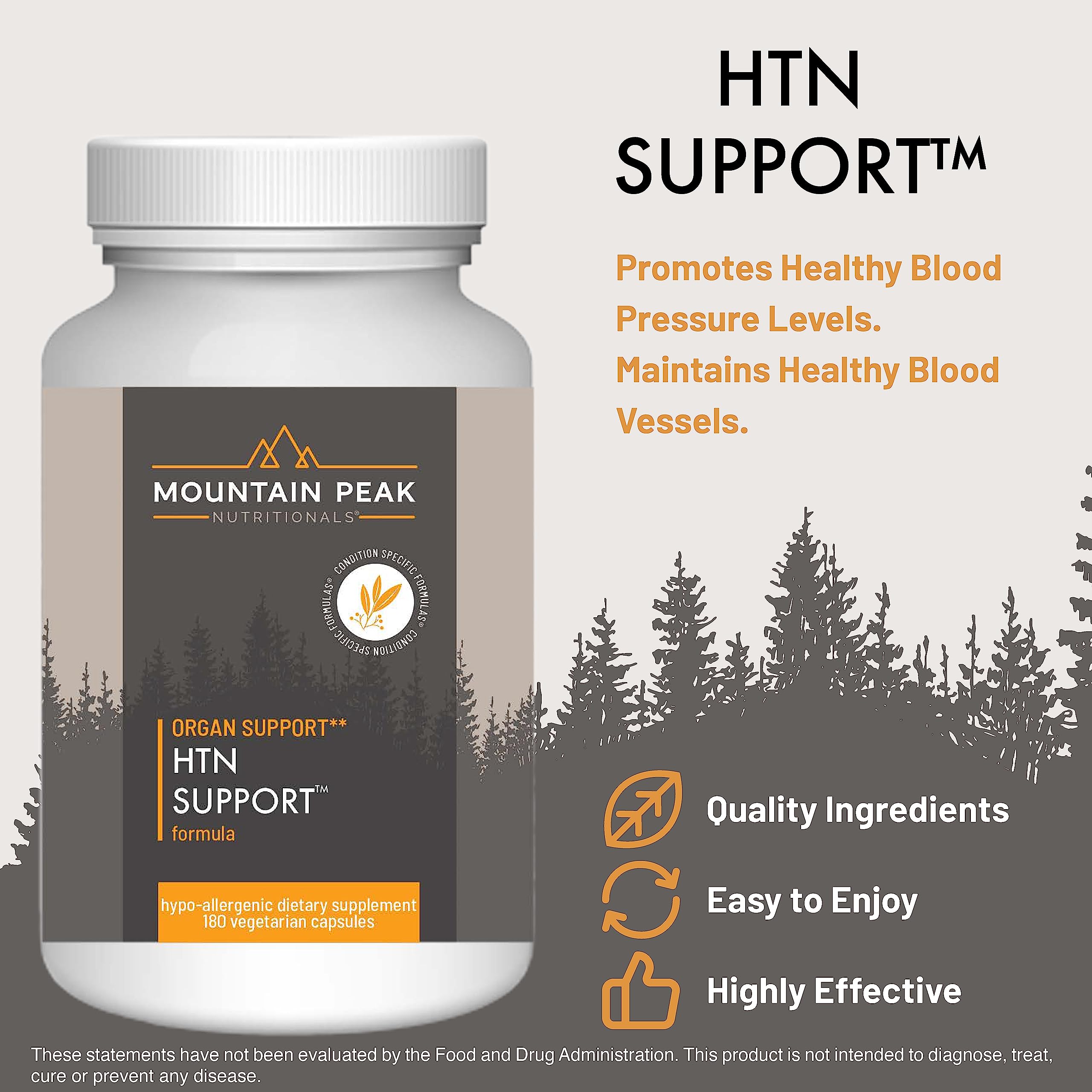 Foto 3 pulgar | Suplemento Mountain Peak Nutritionals Htn Support 180 Cápsulas - Venta Internacional.