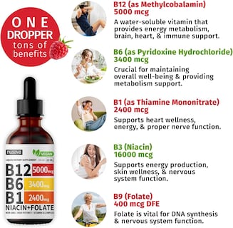 Foto 4 | Suplemento Nusava de Vitamina B12 4 Piezas-Venta Internacional