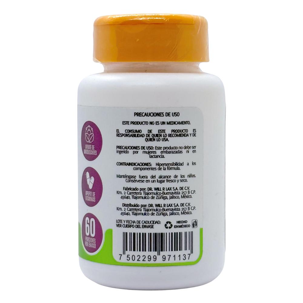 Foto 4 pulgar | Resveratrol Semilla De Uva 60 Cápsulas Snatural