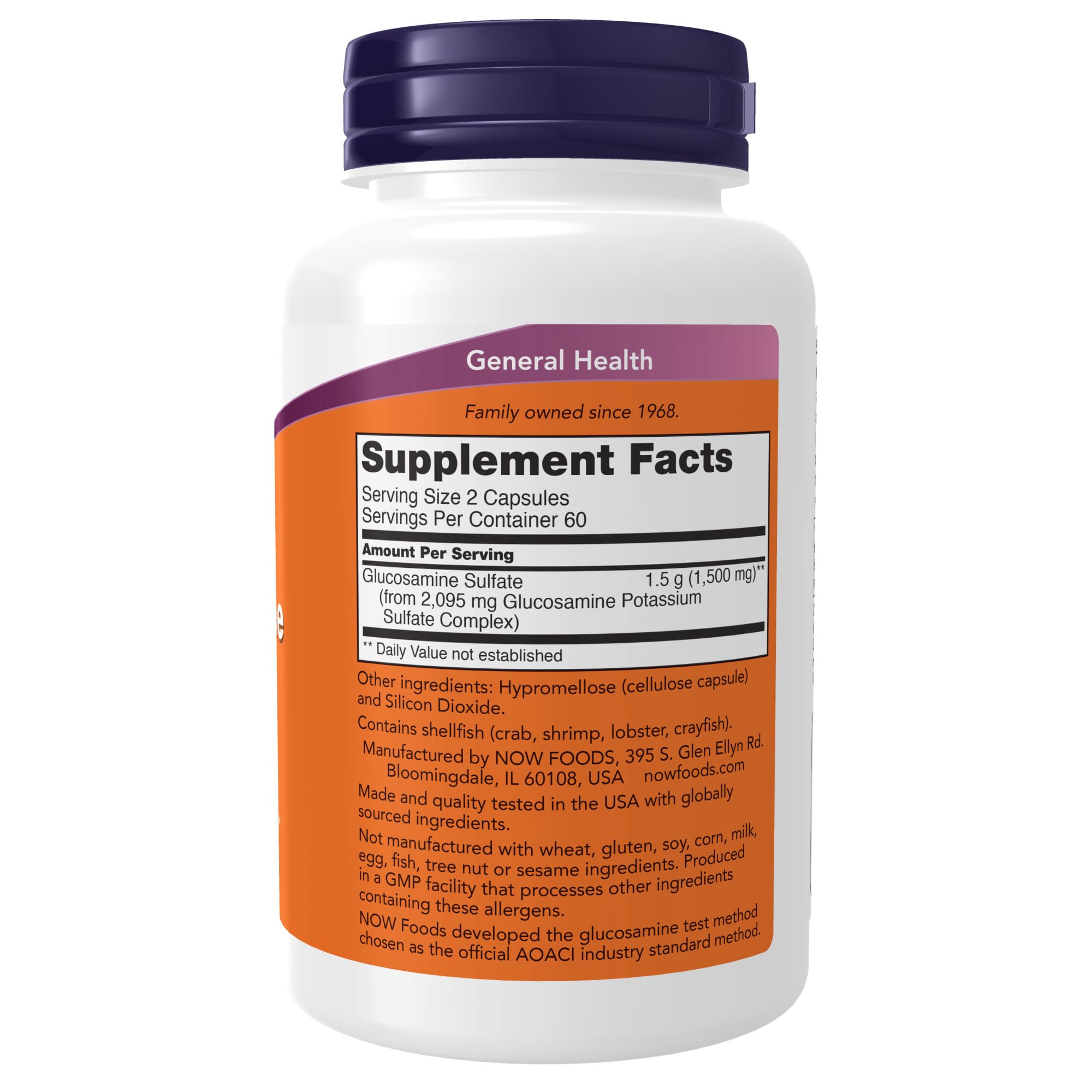 Foto 3 pulgar | Supplements Now Foods Sulfato De Glucosamina 750 Mg 120 Cápsulas - Venta Internacional.