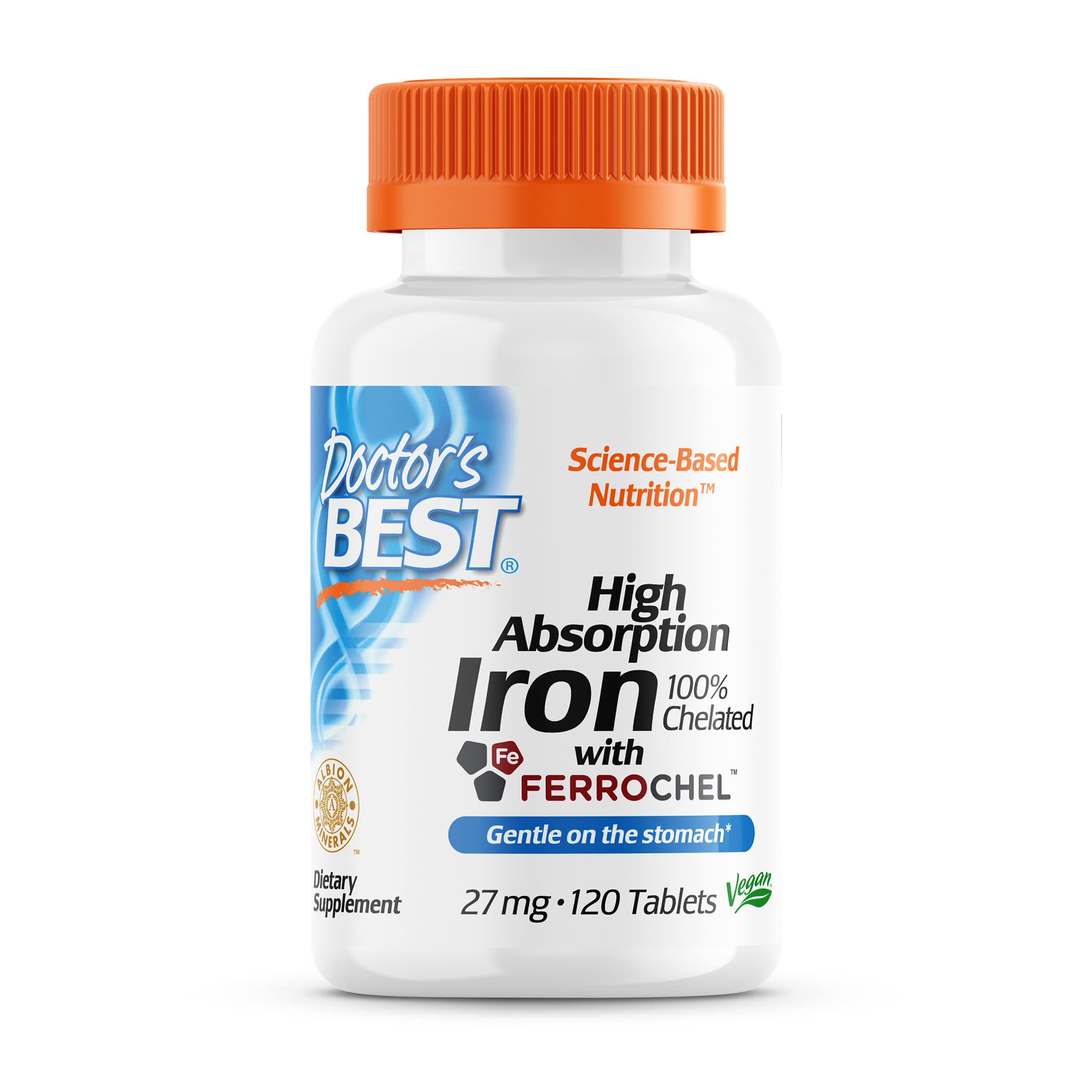 Foto 2 pulgar | Suplemento De Hierro Doctor's Best High Absorption 27 Mg - Venta Internacional.