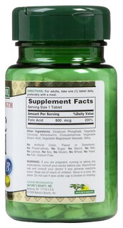 Foto 2 | Suplemento De Ácido Fólico Nature's Bounty 800 Mcg 250 Tabletas - Venta Internacional.