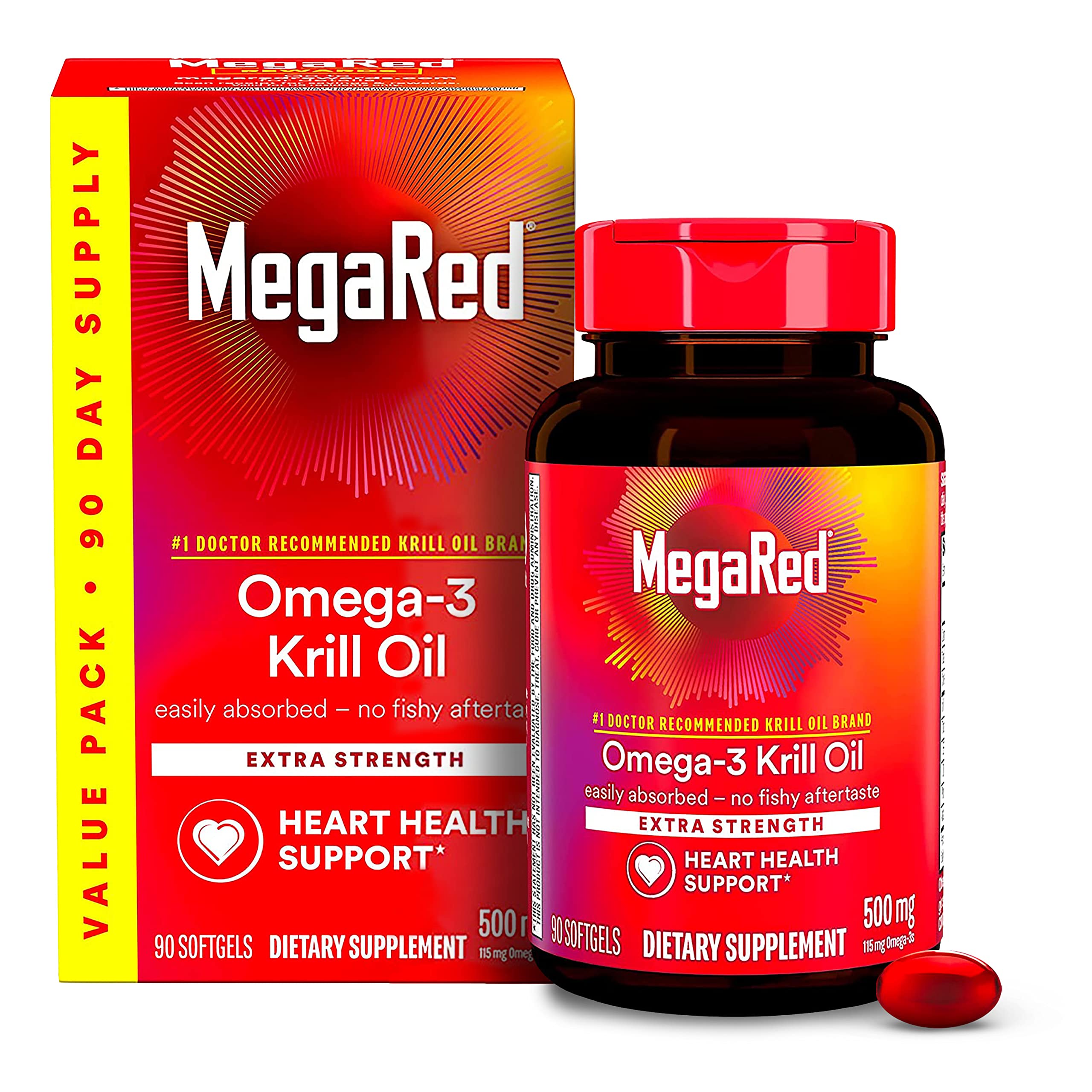 Foto 2 pulgar | Suplemento De Aceite De Krill Antártico Megared, 500 Mg De Omega 3, 90 Cápsulas Blandas - Venta Internacional.