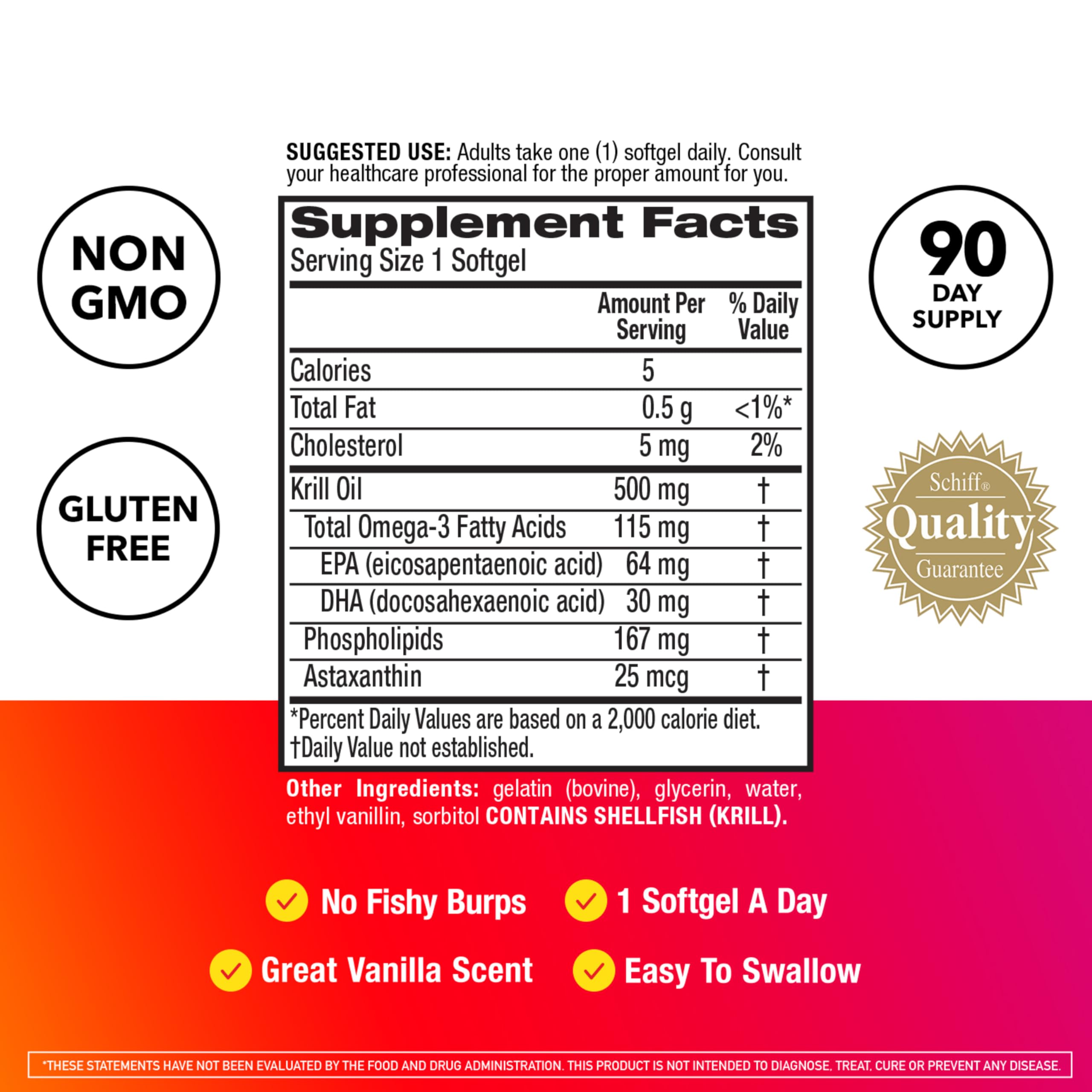 Foto 4 pulgar | Suplemento De Aceite De Krill Antártico Megared, 500 Mg De Omega 3, 90 Cápsulas Blandas - Venta Internacional.
