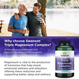 Foto 5 | Swanson, Complejo Triple De Magnesio, 400 Mg, 30 Cápsulas