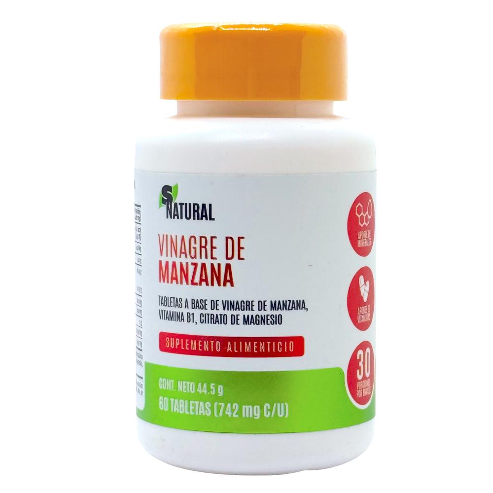 Foto 1 | Vinagre de Manzana 60 Tabletas Snatural