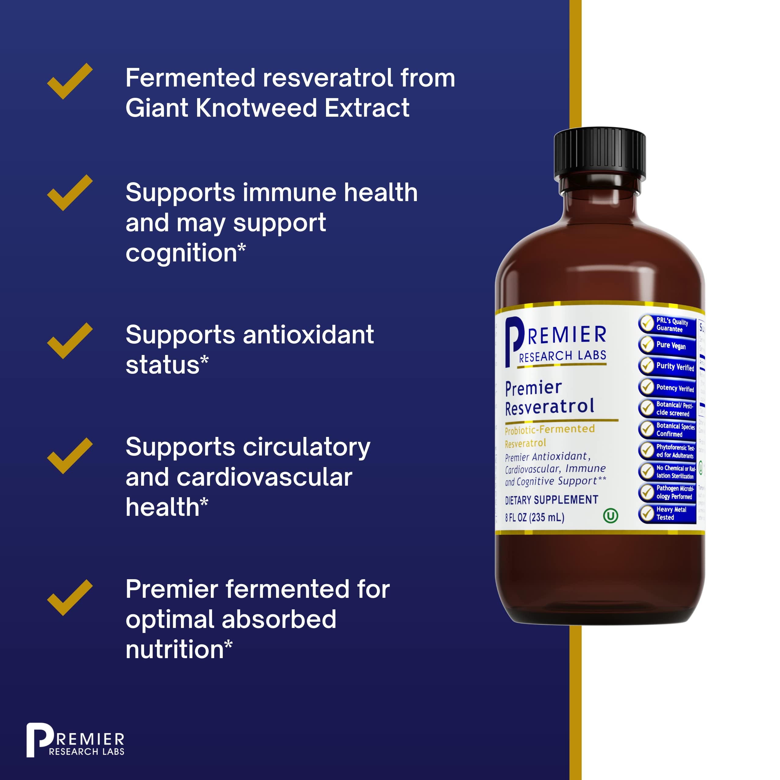 Foto 5 pulgar | Suplemento De Resveratrol Premier Research Labs 240 Ml - Venta Internacional.