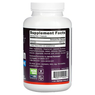 Foto 2 | Suplemento De Quercetina De Jarrow Formulas, 500 Mg, 200 Cápsulas Vegetarianas, X2 - Venta Internacional.