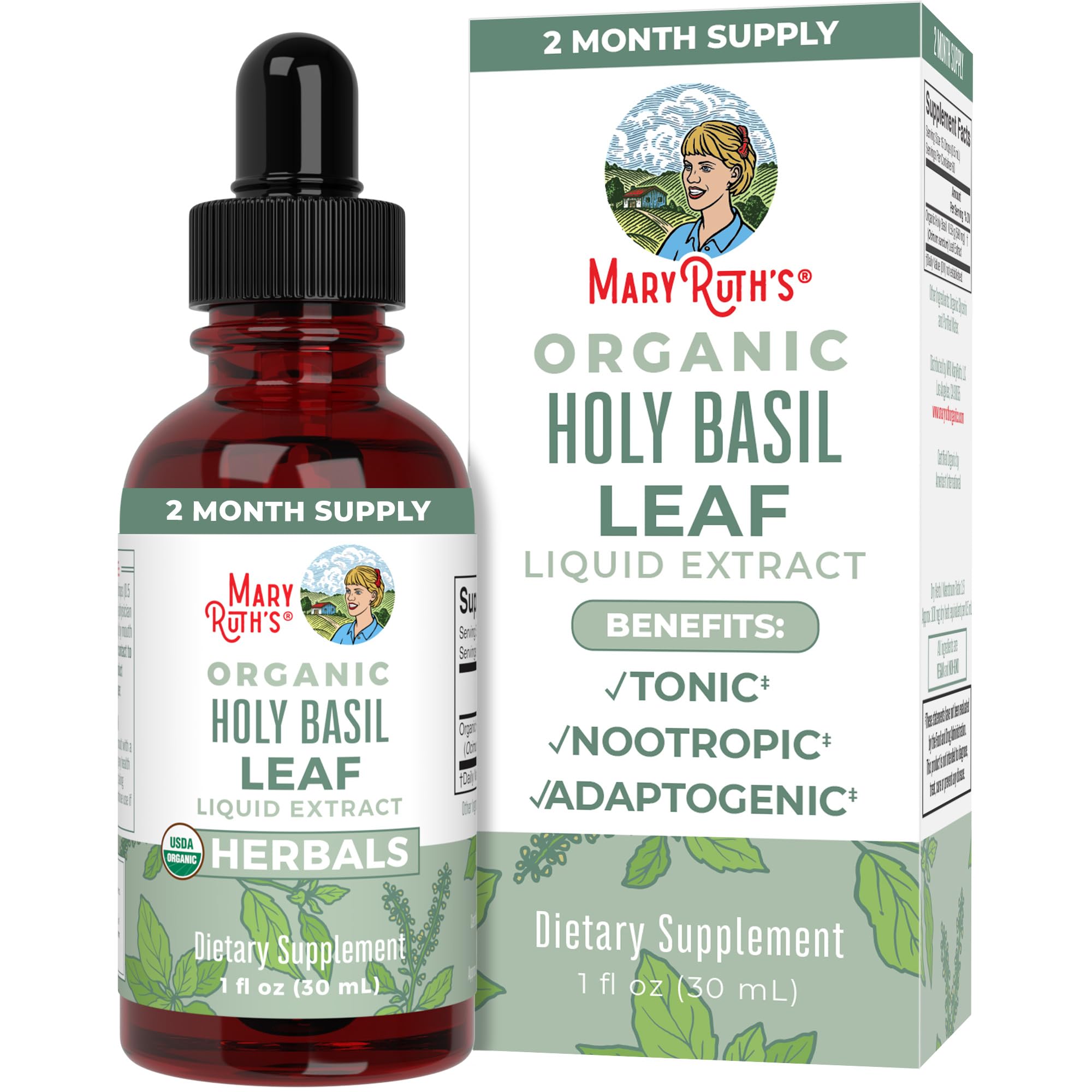 Foto 2 pulgar | Suplemento Líquido A Base De Hierbas Maryruth's Holy Basil, 30 Ml, Vegano - Venta Internacional.