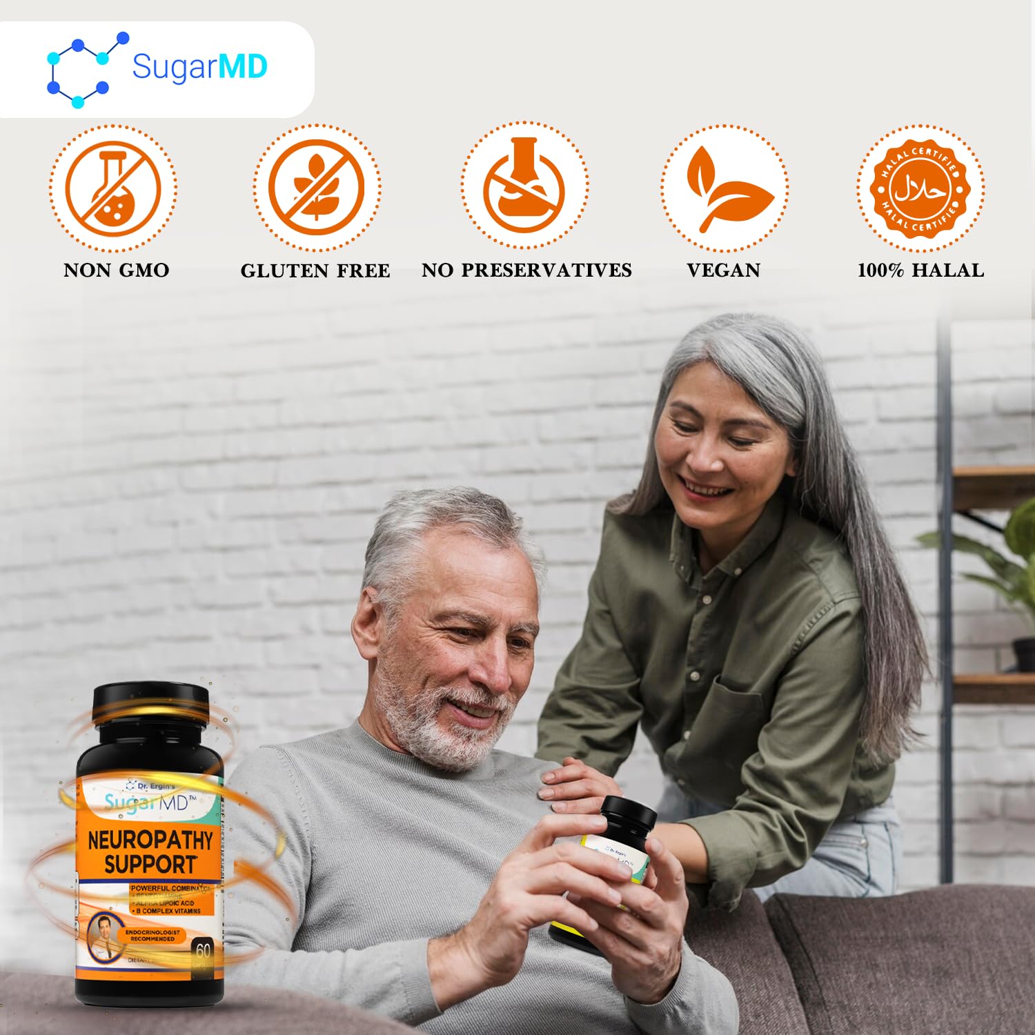 Foto 5 pulgar | Suplemento Sugarmd Neuropathy Support 60 Cápsulas - Venta Internacional.