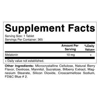 Foto 2 | Suplemento Vitamínico De Melatonina En Tabletas De 10 Mg Para 1 Año - Venta Internacional.