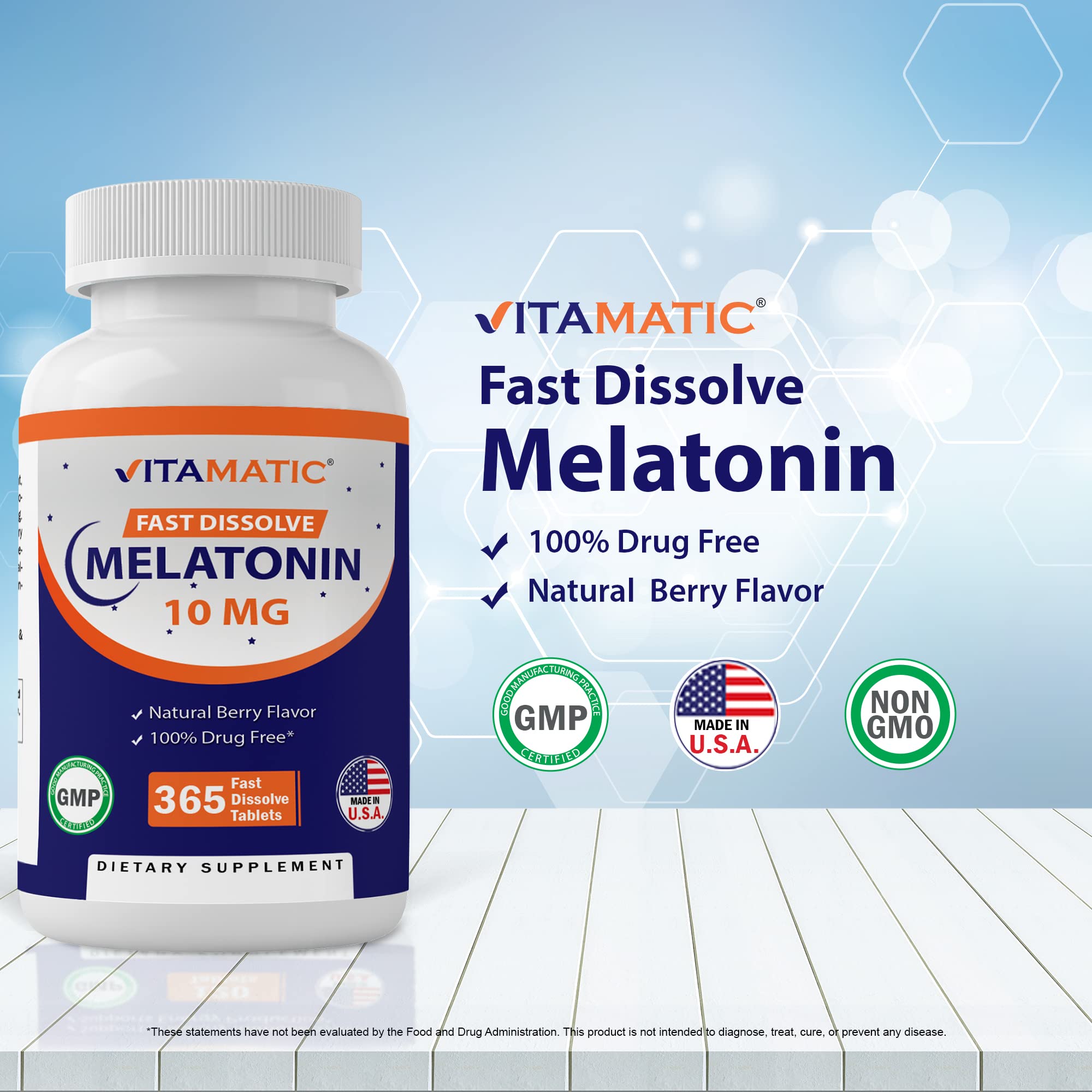 Foto 4 pulgar | Suplemento Vitamínico De Melatonina En Tabletas De 10 Mg Para 1 Año - Venta Internacional.