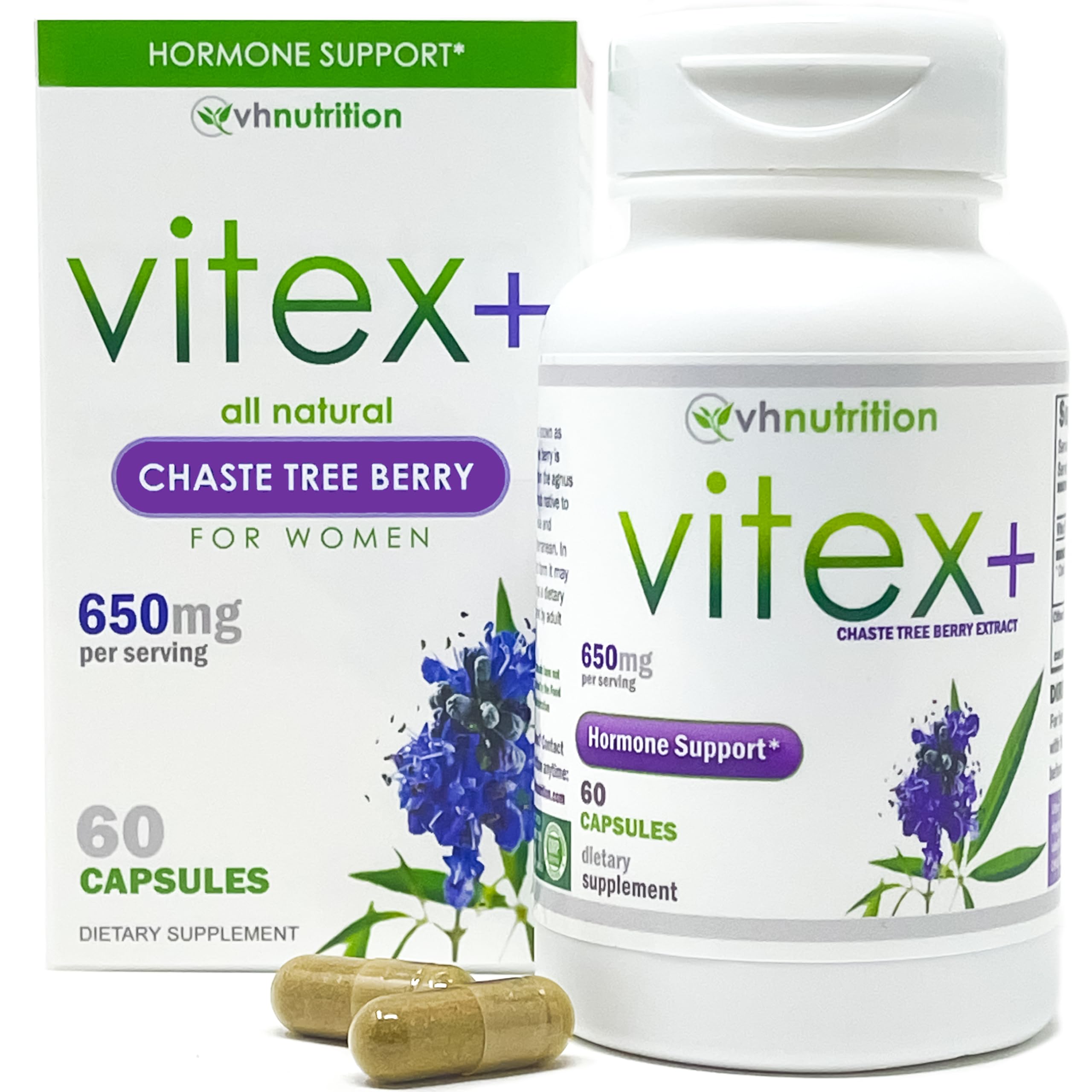 Foto 2 pulgar | Suplemento Vh Nutrition Vitex+ Vitex Sauzgatillo 650 Mg 60 Cápsulas - Venta Internacional.