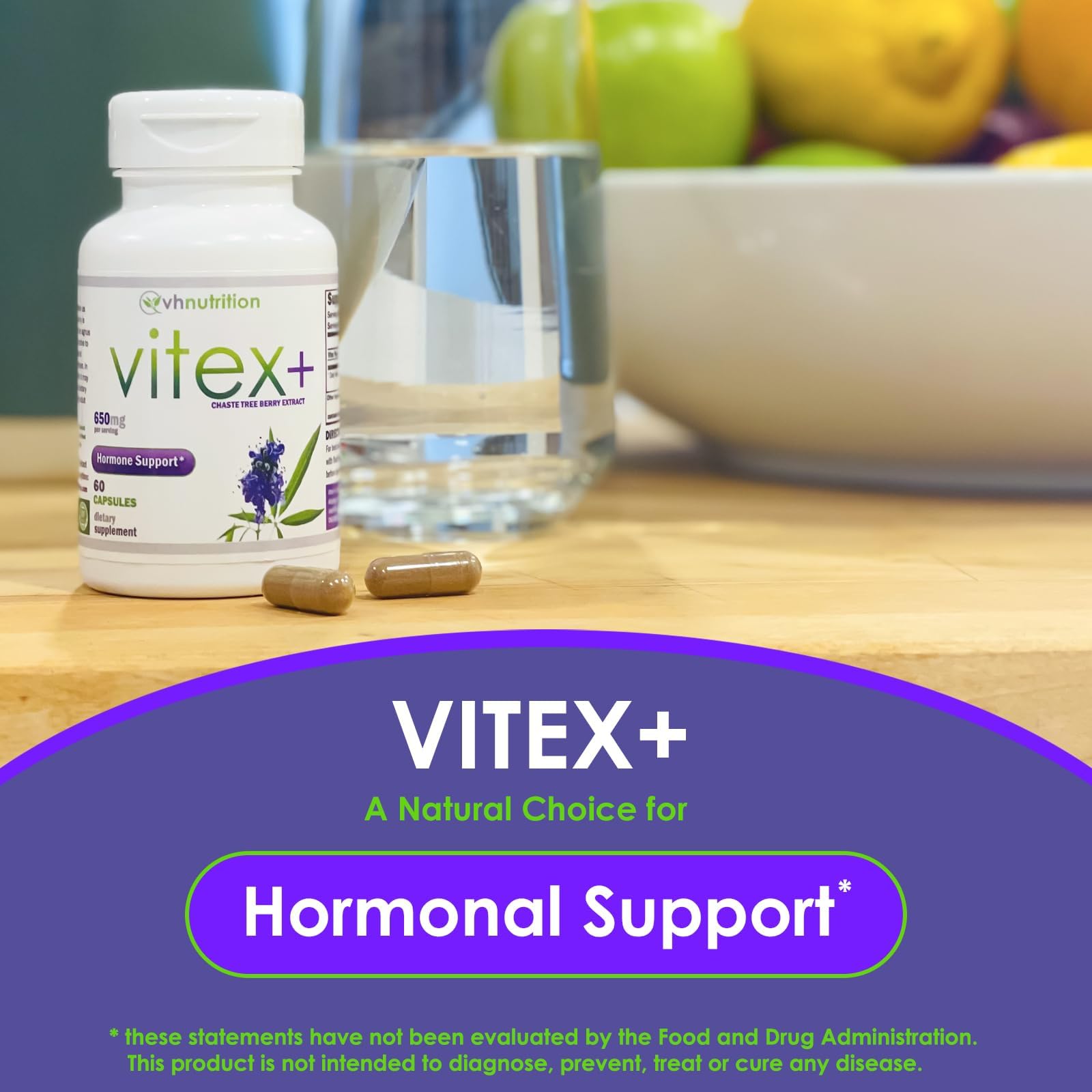 Foto 4 pulgar | Suplemento Vh Nutrition Vitex+ Vitex Sauzgatillo 650 Mg 60 Cápsulas - Venta Internacional.