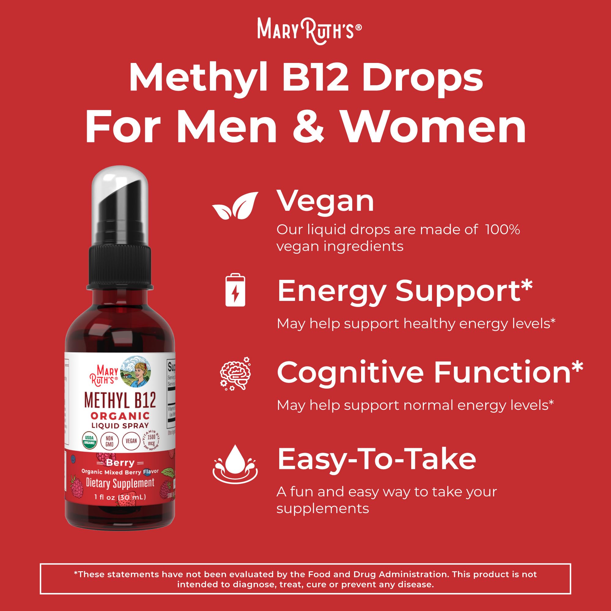 Foto 5 pulgar | Suplemento Maryruth Organics con Vitamina B12 30 Ml- Venta Internacional