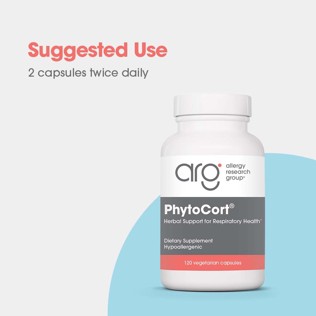Foto 5 pulgar | Suplemento De Allergy Research Group Phytocort 120 Cápsulas - Venta Internacional.