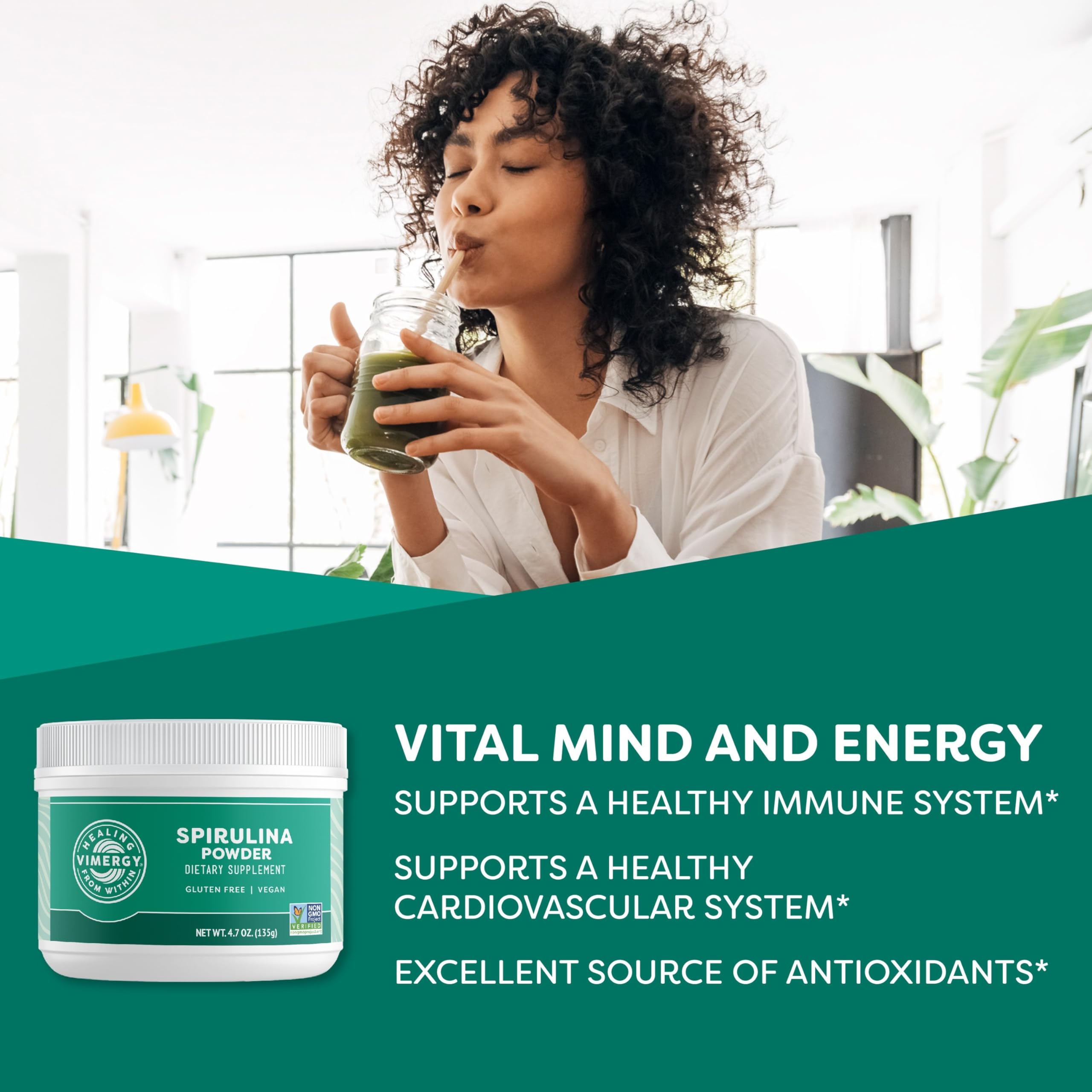 Foto 3 pulgar | Suplemento Vimergy De Espirulina Natural En Polvo 135 G - Venta Internacional.