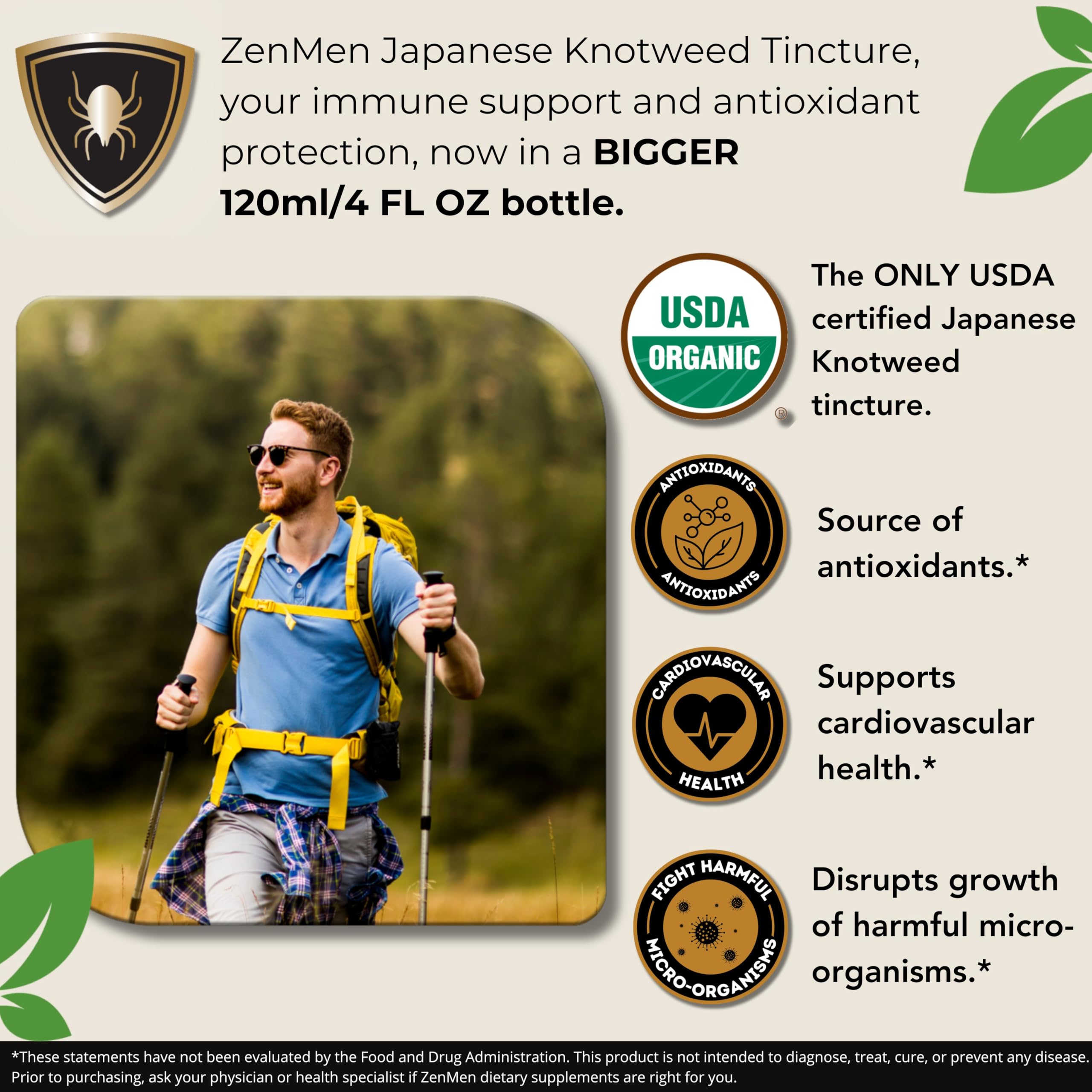 Foto 3 pulgar | Tintura Zenmen Japanese Knotweed 120 Ml Con Resveratrol - Venta Internacional.