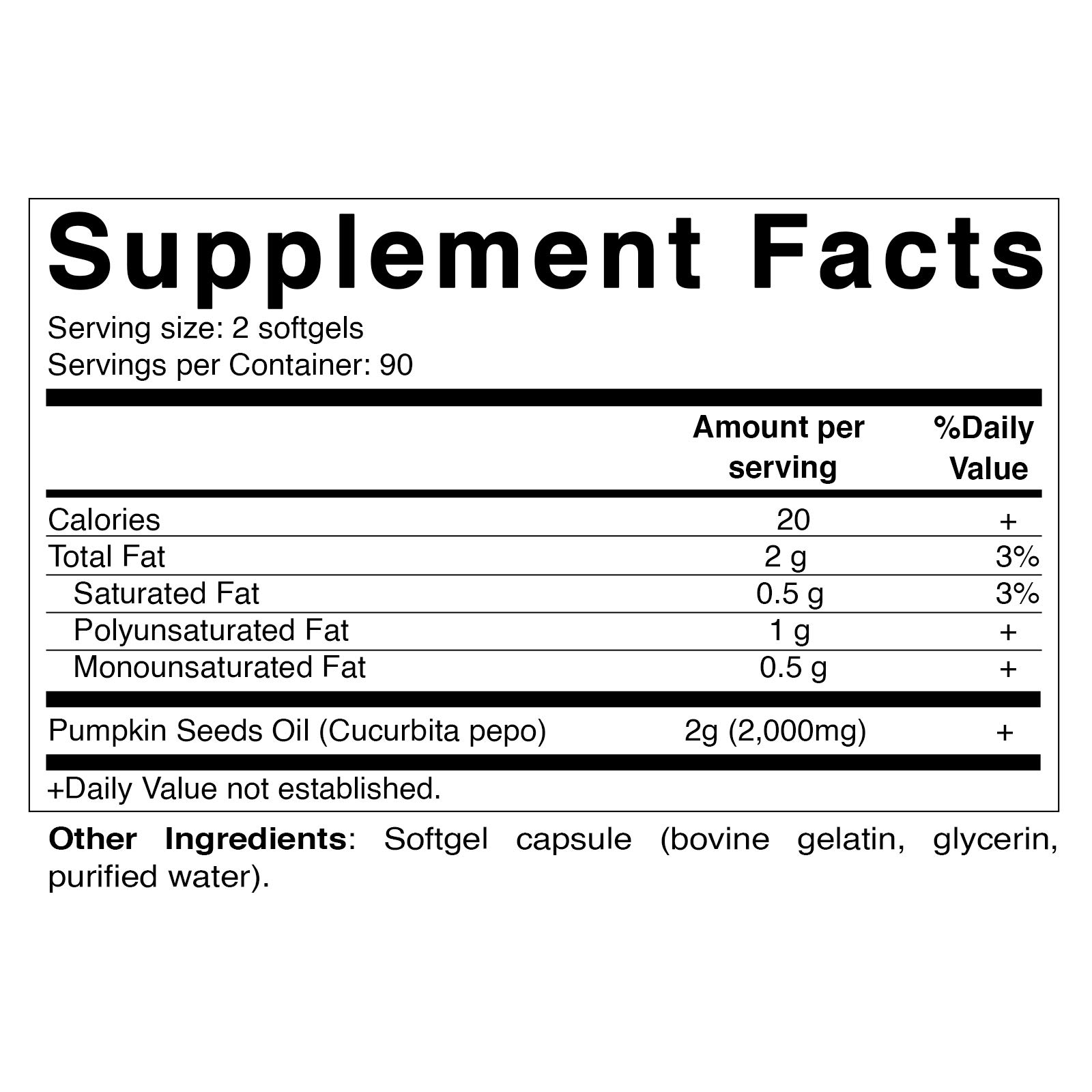 Foto 5 pulgar | Suplemento Vitamático de Aceite de Semilla De Calabaza 2000 Mg Cápsula Blanda 180 - Venta Internacional