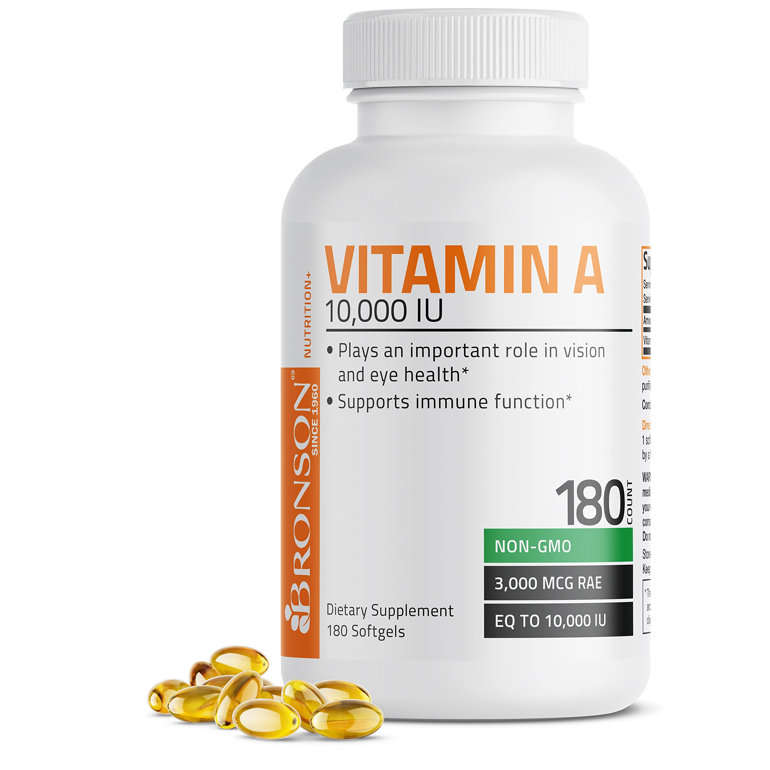 Foto 1 | Suplemento Bronson De Vitamina A De 10.000 Ui Premium, 180 Cápsulas Blandas - Venta Internacional.