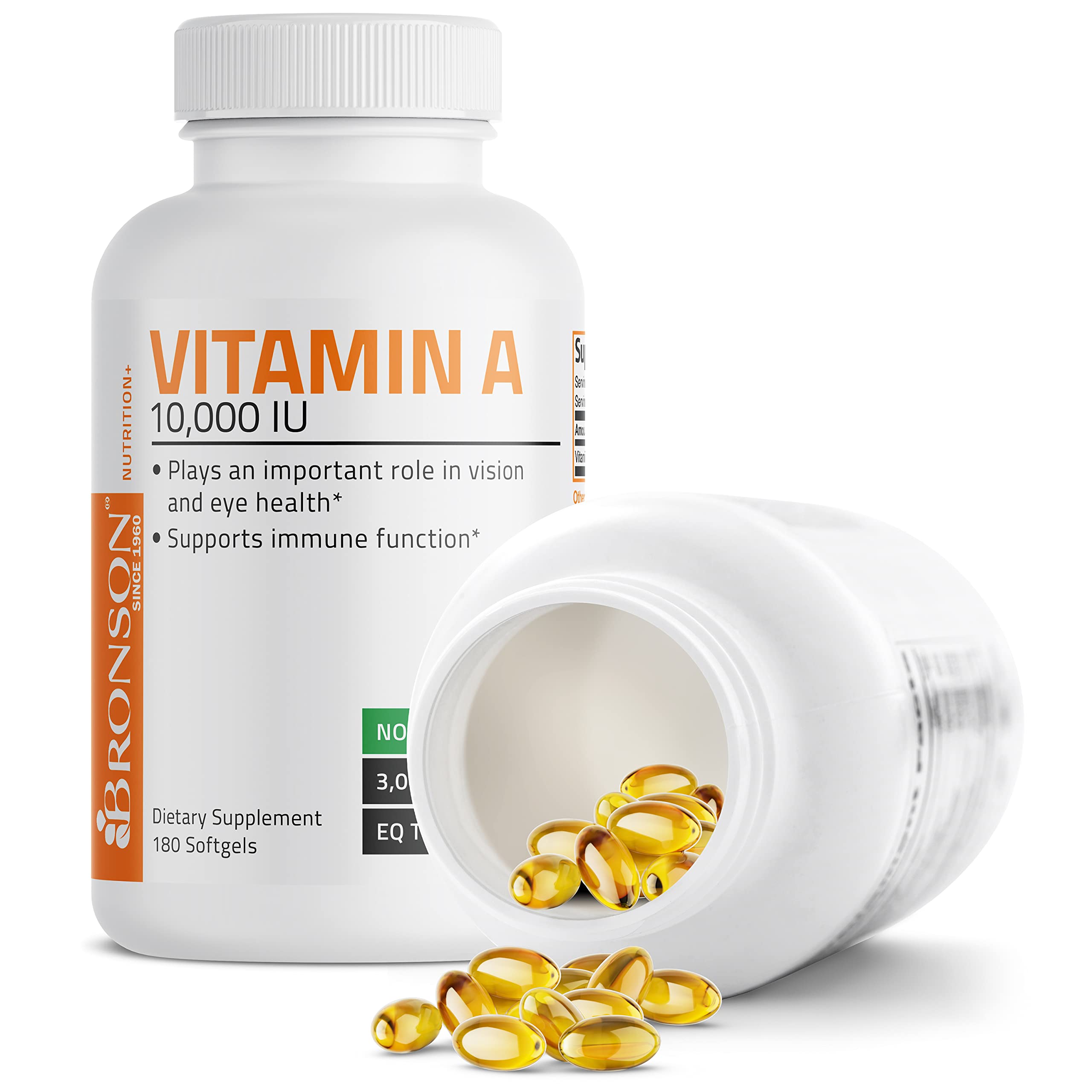 Foto 4 | Suplemento Bronson De Vitamina A De 10.000 Ui Premium, 180 Cápsulas Blandas - Venta Internacional.