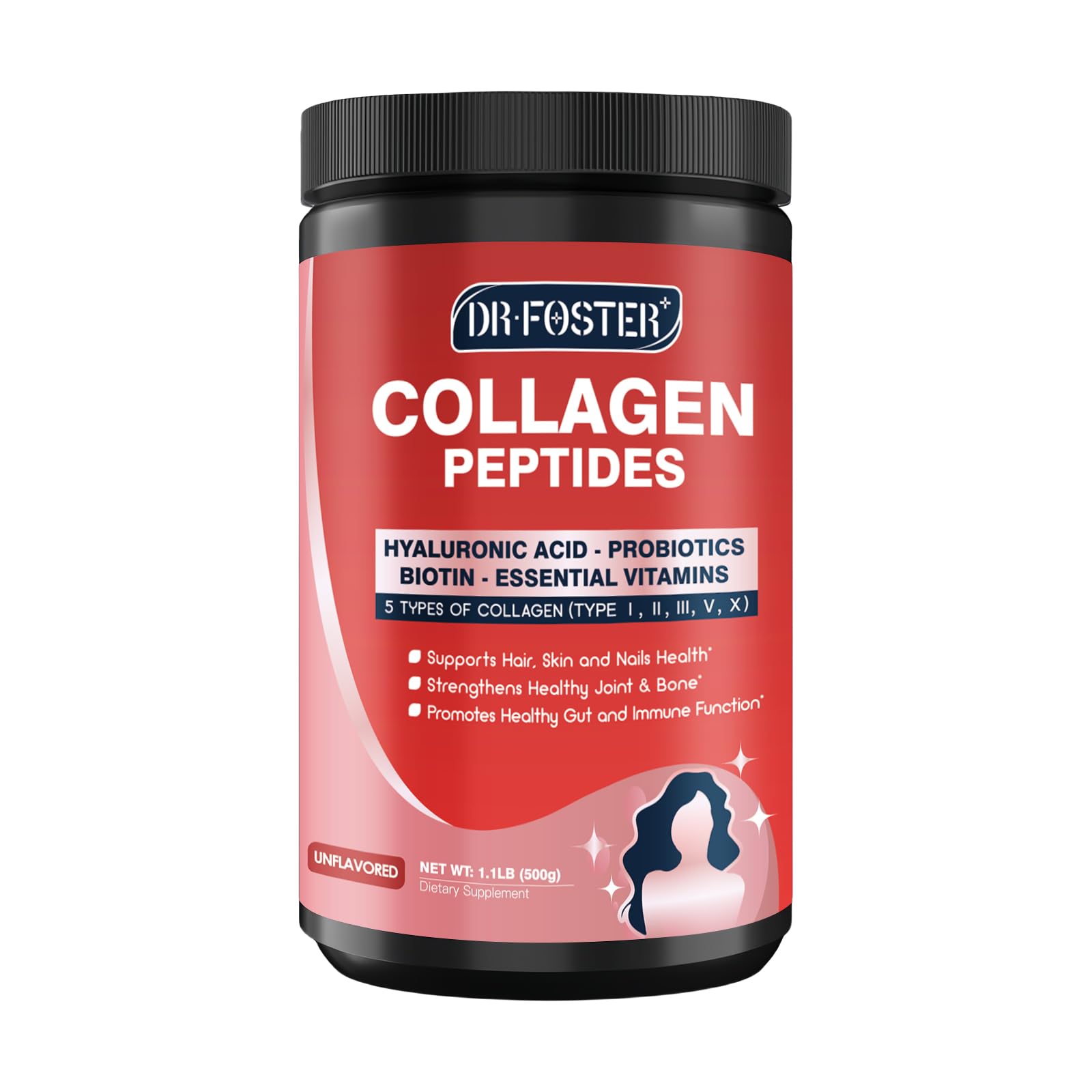 Péptido De Colágeno En Polvo Drfoster Con Probióticos, 50 Porciones - Venta Internacional.