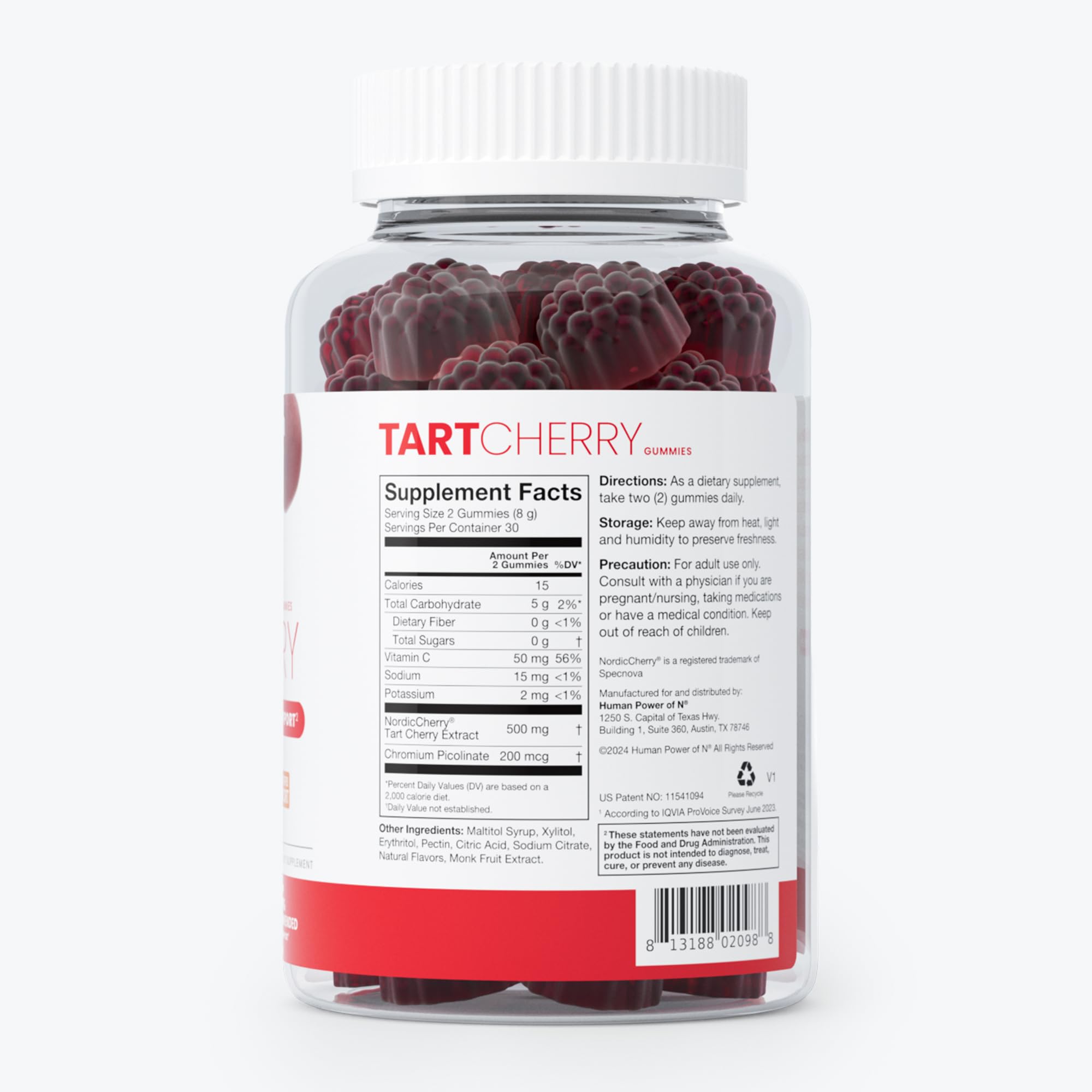 Foto 7 pulgar | Gomitas De Cereza Supplement Humann Tart, 60 Unidades - Venta Internacional.