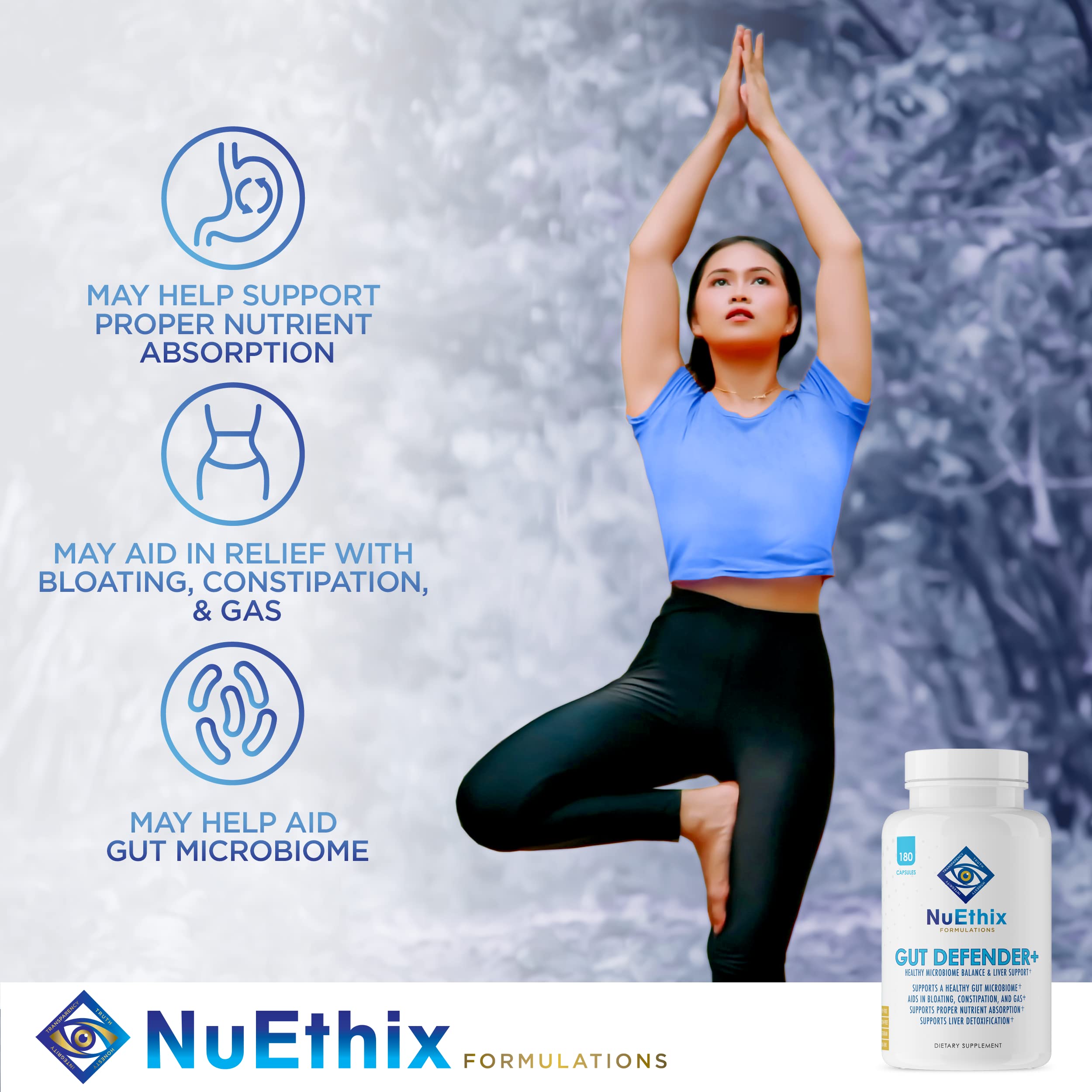 Foto 4 pulgar | Suplemento Dietético Nuethix Formulations Gut Defender+ 180 Cápsulas - Venta Internacional.