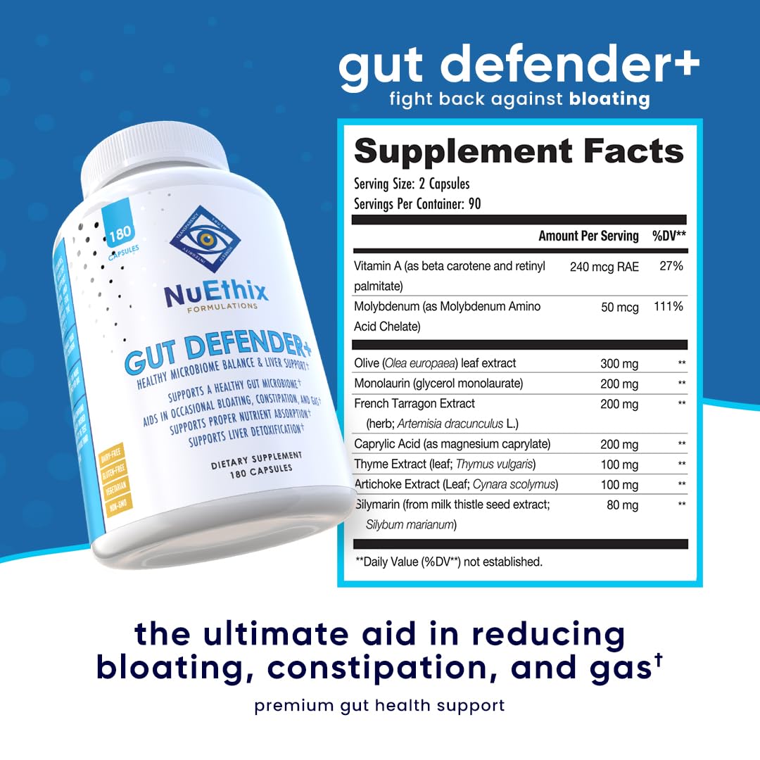 Foto 5 pulgar | Suplemento Dietético Nuethix Formulations Gut Defender+ 180 Cápsulas - Venta Internacional.