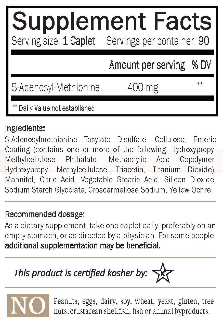 Foto 3 pulgar | Suplemento Nature's Trove Sam-e 400 Mg 90 Comprimidos - Venta Internacional.