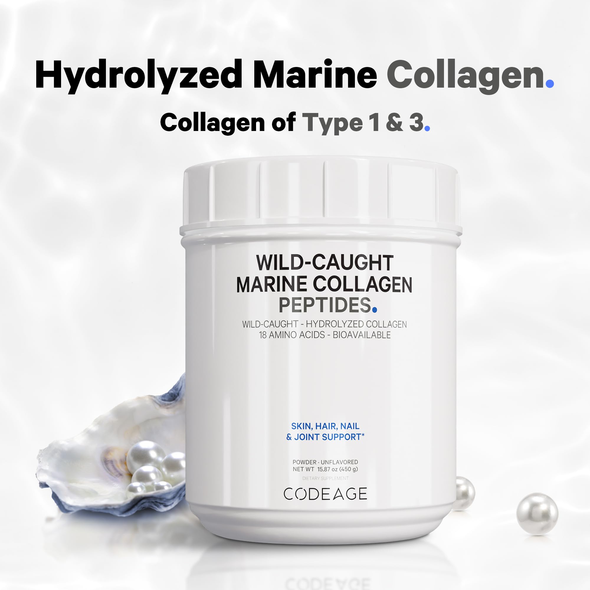 Foto 5 pulgar | Colágeno en Polvo Codeage Marine Wildcaught 450 Ml Tipo 1 y 3 - Venta Internacional