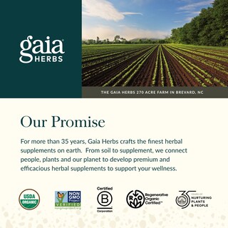 Foto 7 | Suplemento Gaia Herbs Con Forma De Cola De Pavo, 40 Cápsulas Veganas - Venta Internacional.