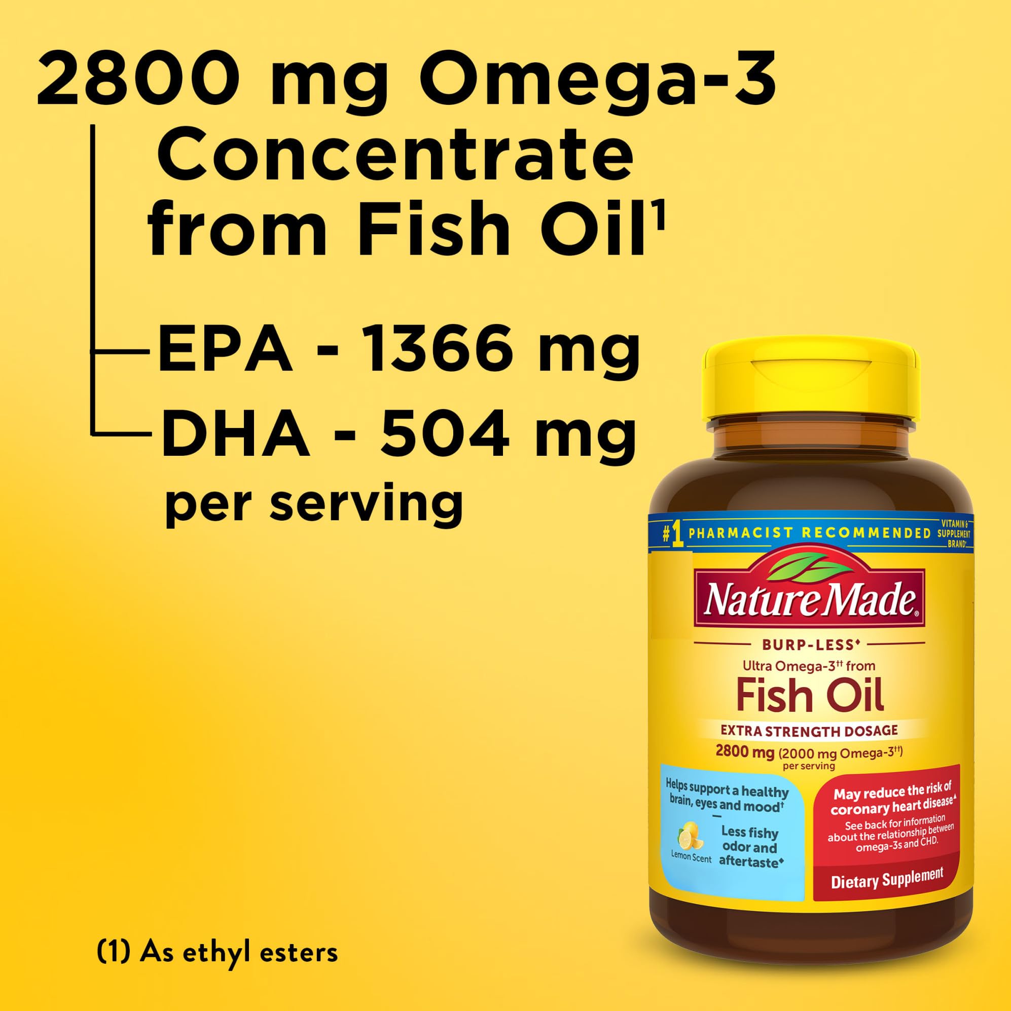 Foto 4 pulgar | Suplemento De Aceite De Pescado Omega 3 De Nature Made, 2800 Mg, 60 Cápsulas Blandas - Venta Internacional.